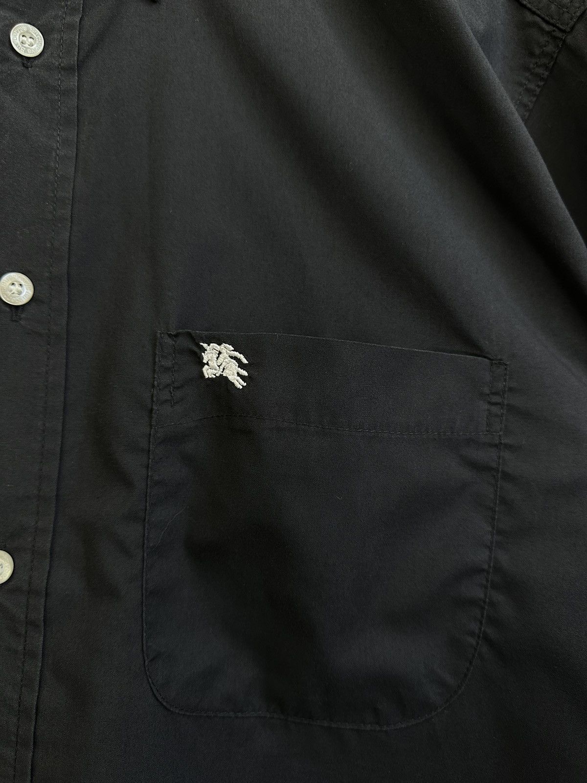 Burberry Vintage Black Shirt Burberrys Polo Y2k Nova Check Distressed Size US XL / EU 56 / 4 - 4 Thumbnail