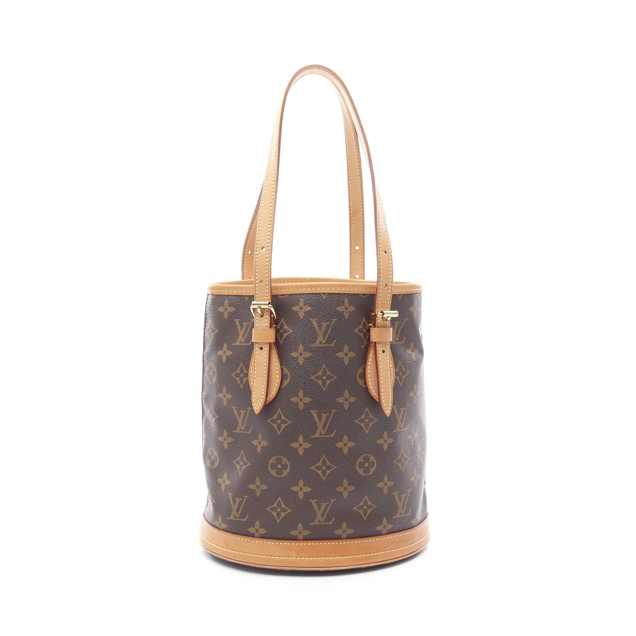 Louis Vuitton Louis Vuitton Bucket Pm Monogram Handbag Leather Brown Size ONE SIZE - 1 Thumbnail