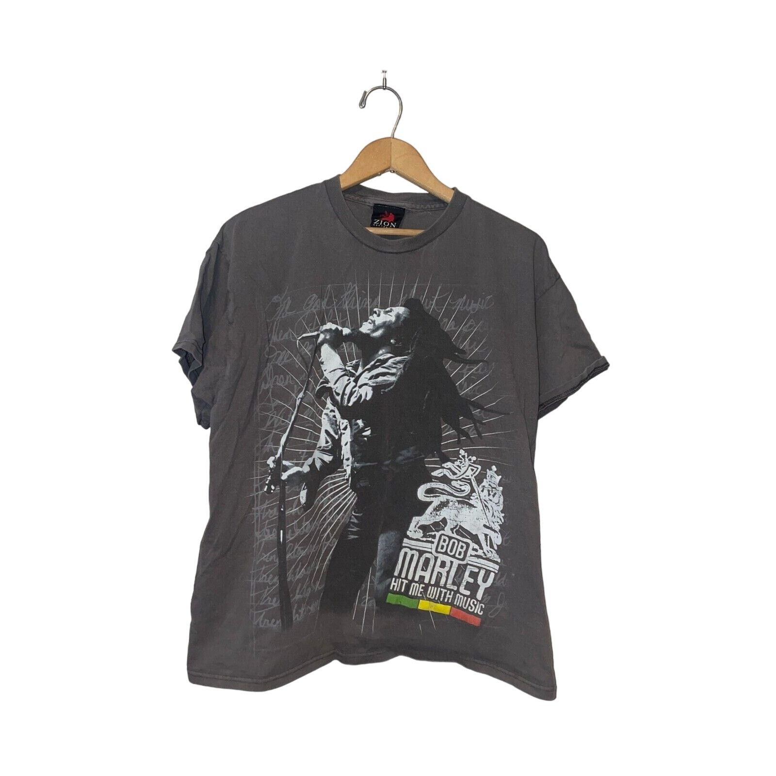 Zion Rootswear Y2K Bob Marley Hit me With Music Reggae Graphic Shirt Size US L / EU 52-54 / 3 - 1 Thumbnail
