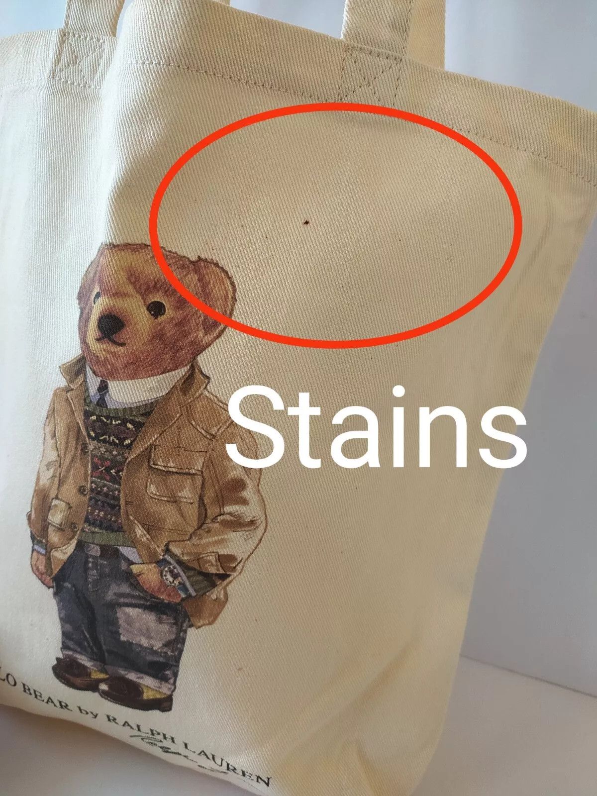 Polo Ralph Lauren Polo Ralph Lauren Polo Bear Cotton Canvas Tote Bag IFD 8041 Size ONE SIZE - 9 Thumbnail