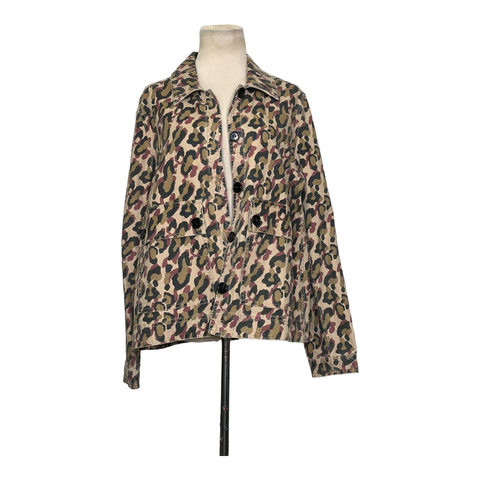 Veronica Beard Veronica Beard leopard print denim button jacket size Large Size L / US 10 / IT 46 - 6 Thumbnail