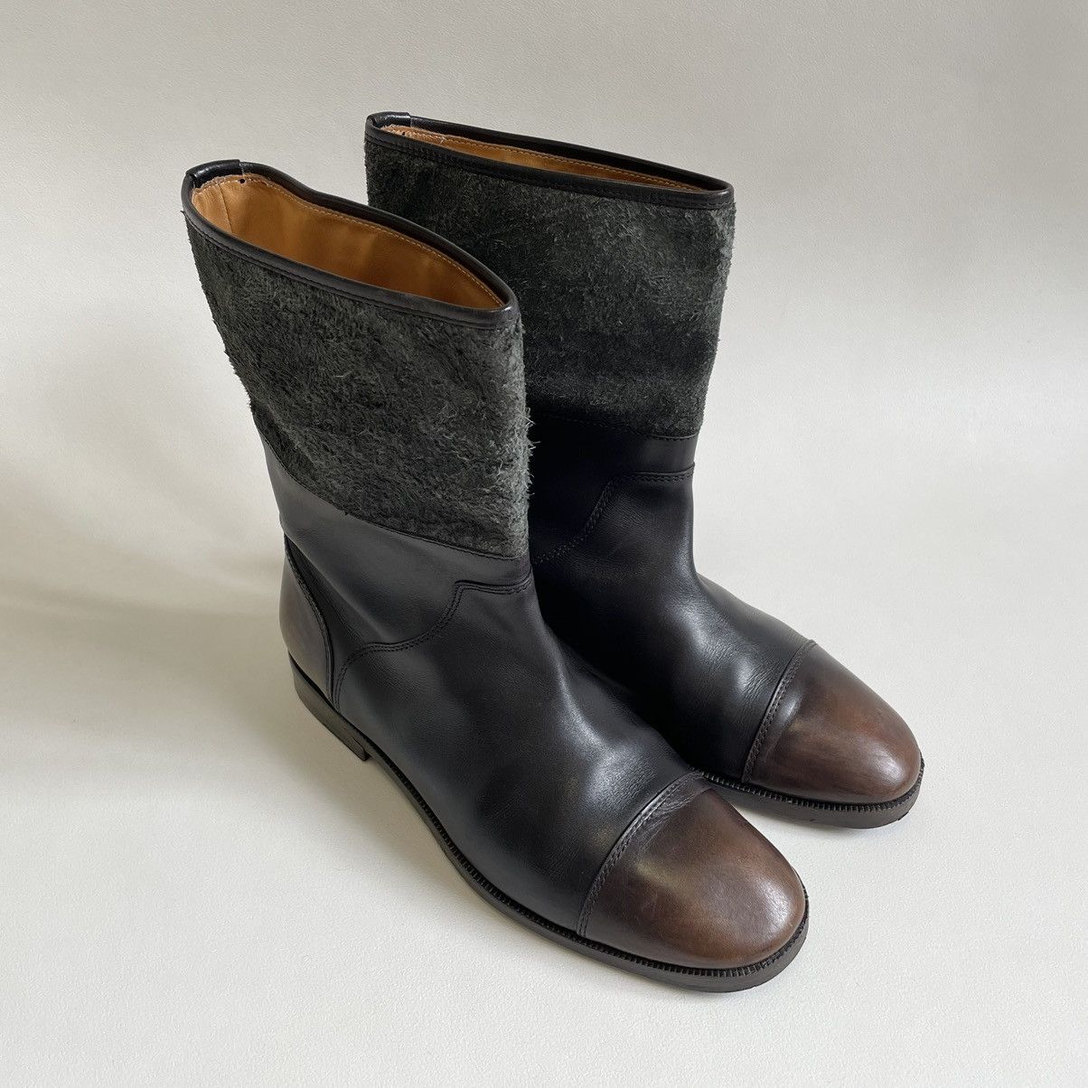 Maison Margiela Burnished Leather ‘Engineer Boots’ Size US 8 / EU 41 - 3 Thumbnail