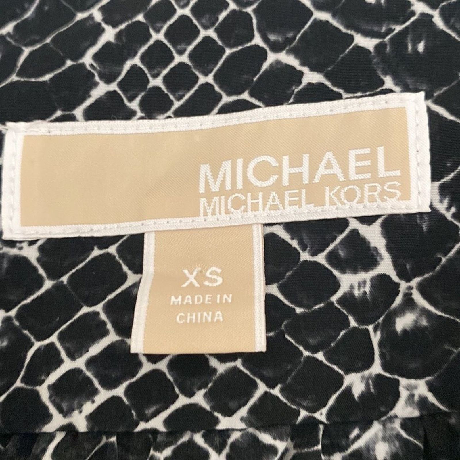 Michael Kors Michael Kors Gray Snake Animal Print Lace Up Chain Dress XS Size XS / US 0-2 / IT 36-38 - 5 Thumbnail