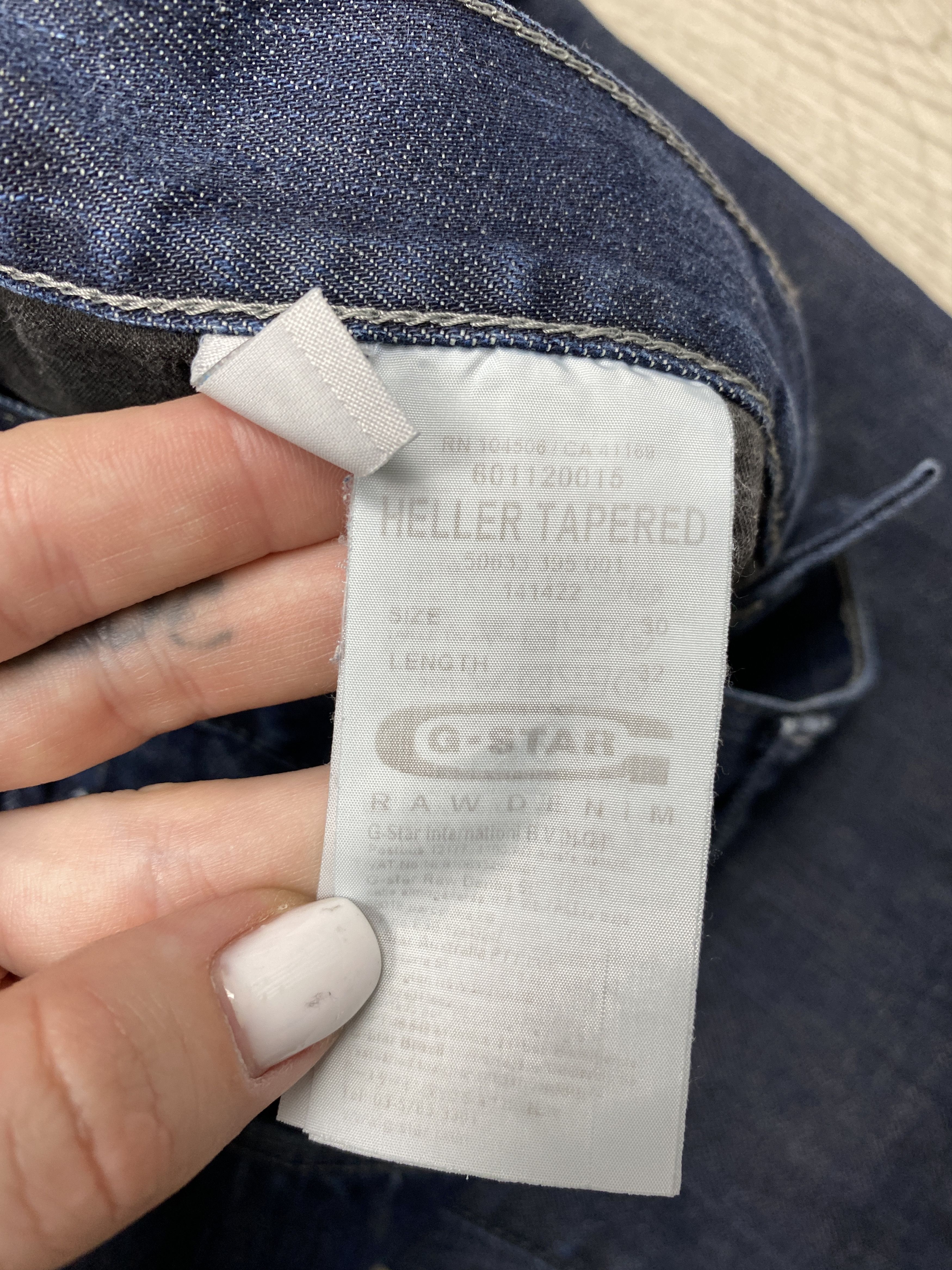 G-Star G Star Raw Vintage Mens Heller Tapered Denim Pants Jeans Size US 30 / EU 46 - 9 Thumbnail