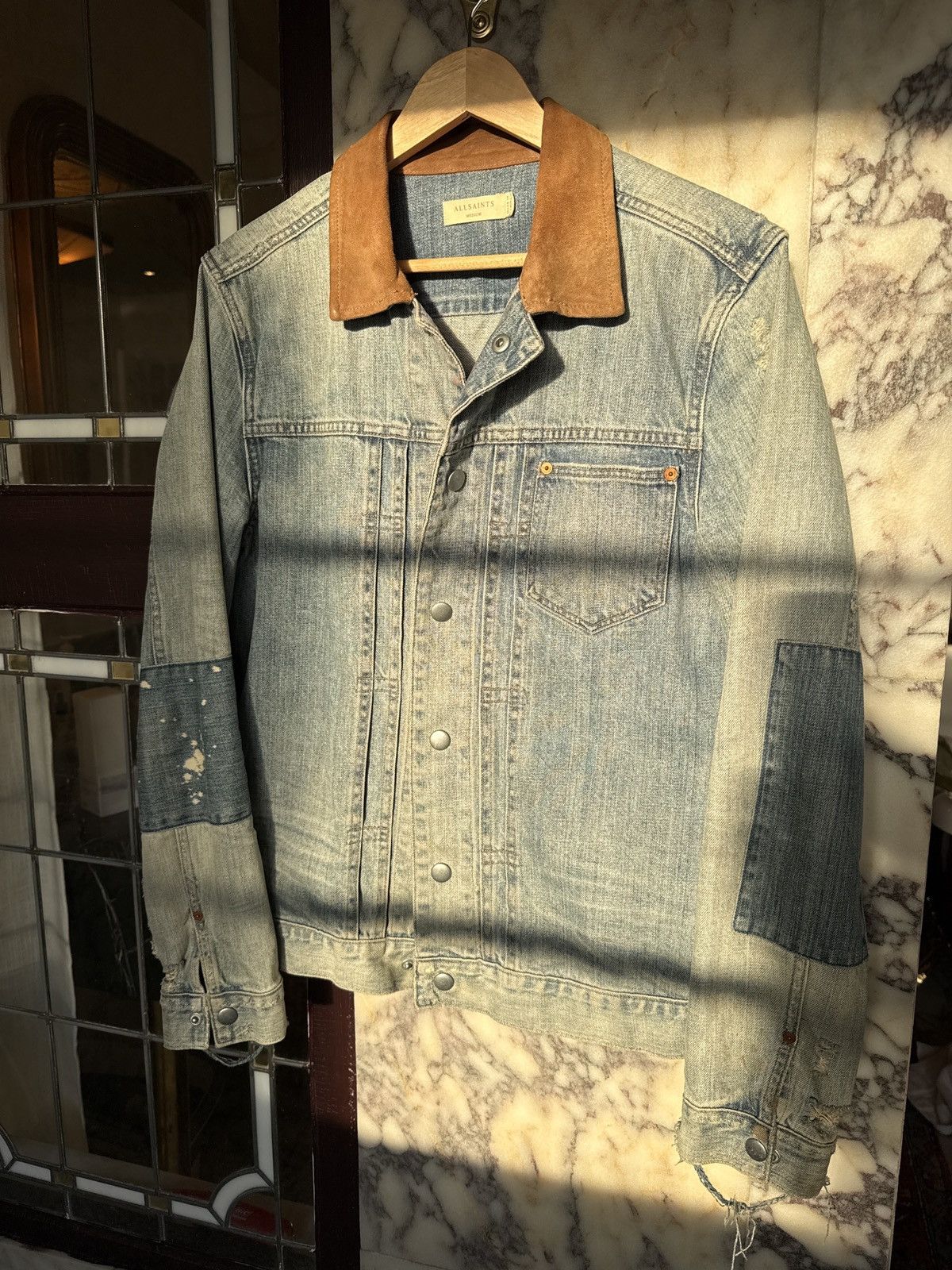 Allsaints Denim jacket w/ Suede Color Size US M / EU 48-50 / 2 - 1 Thumbnail