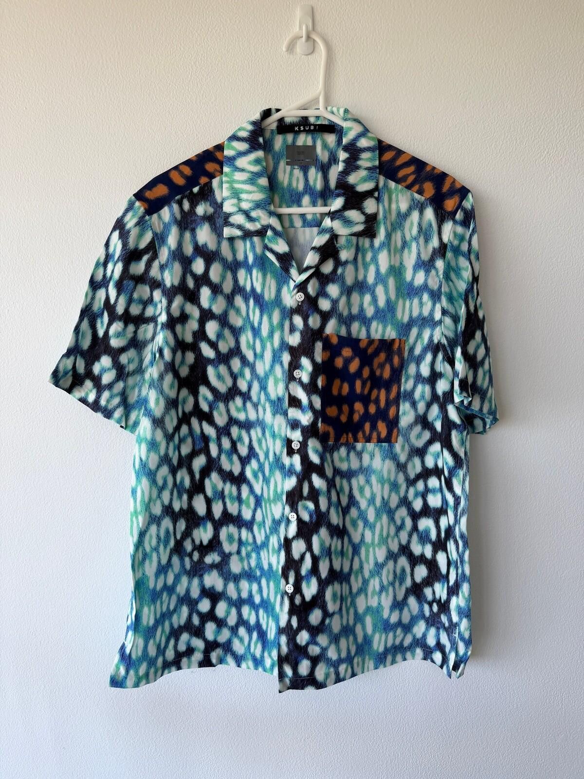 Ksubi new ksubi medium short sleeve resort shirt ultra leo blue m Size US M / EU 48-50 / 2 - 1 Thumbnail