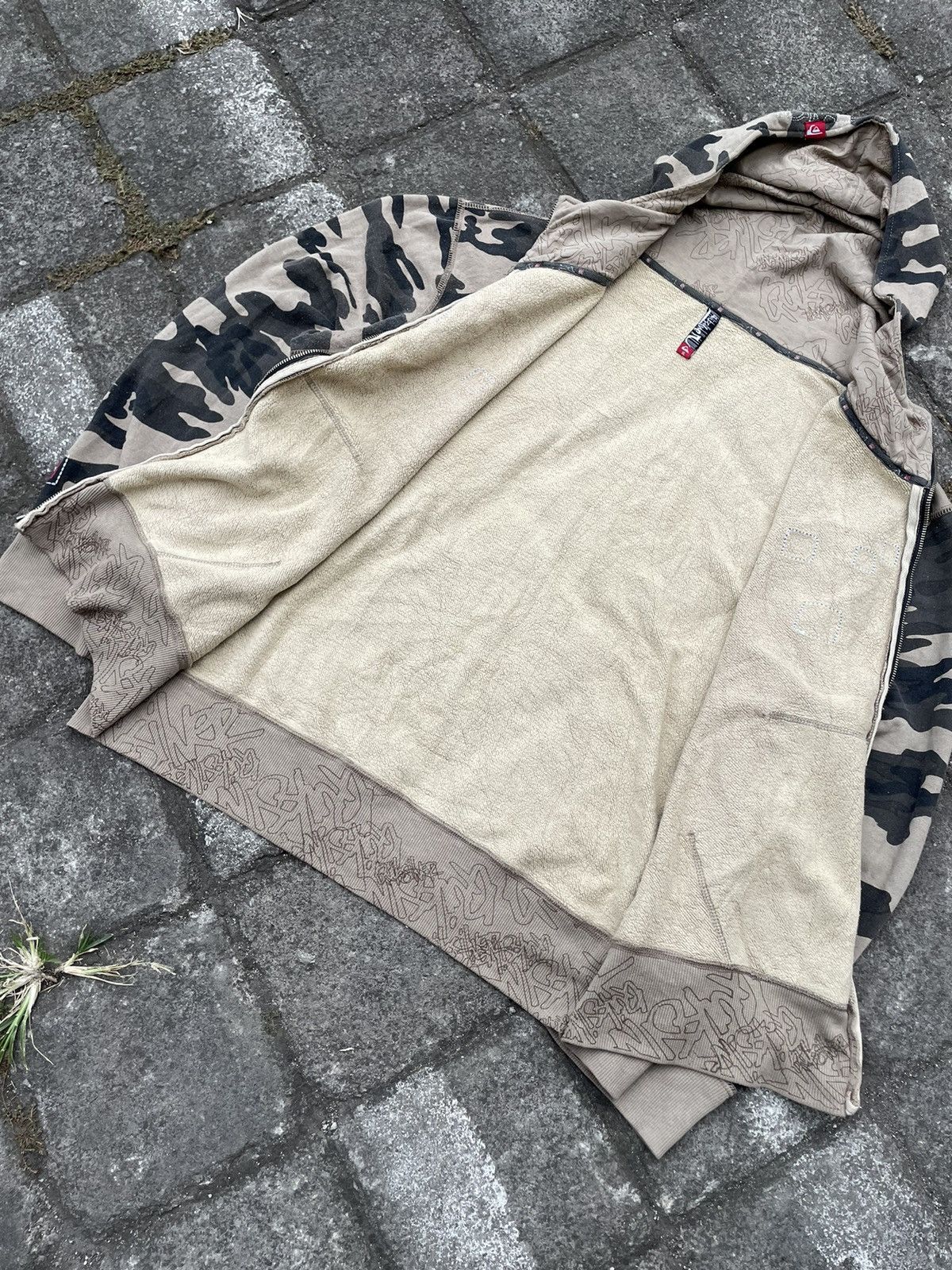 Quiksilver × Vintage Rare Vintage Zip Hoodie QuickSilver Size US XL / EU 56 / 4 - 4 Thumbnail
