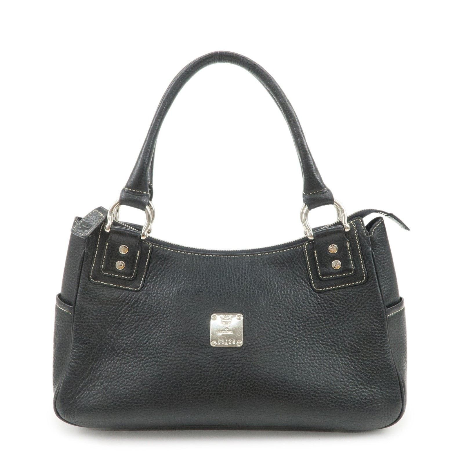 MCM MCM Visetos Leather Shoulder Bag Black Size ONE SIZE - 1 Thumbnail