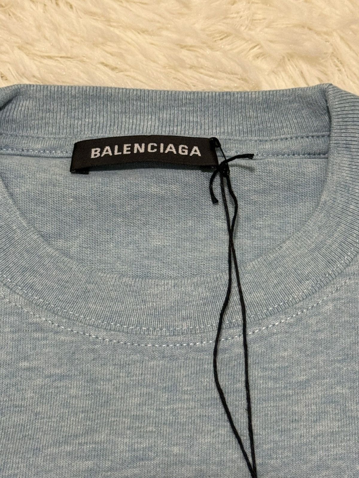 Balenciaga Balenciaga sky blue t shirt Size US XXS / EU 40 - 4 Thumbnail