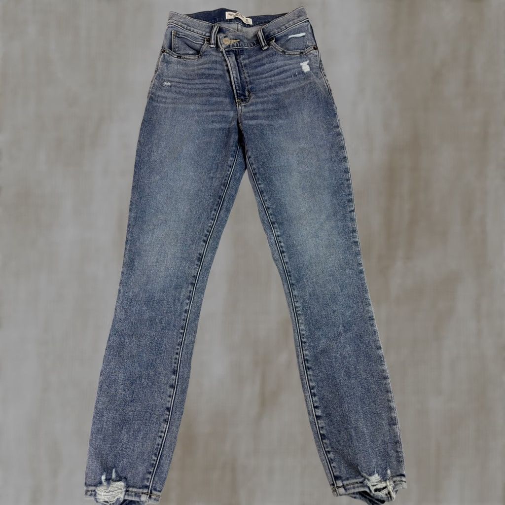 Abercrombie & Fitch Abercrombie & Fitch Women’s Jeans Skinny Light Wash High Rise Ankle 0 Blue XS? Size 42" / US 20 - 1 Thumbnail