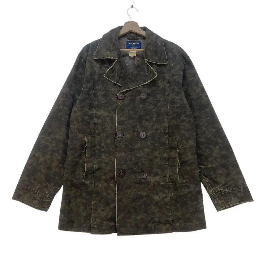 Woolrich Woolen Mills Vtg Woolrich Camouflage Distressed Double Breasted Jacket Size US M / EU 48-50 / 2 - 4 Thumbnail