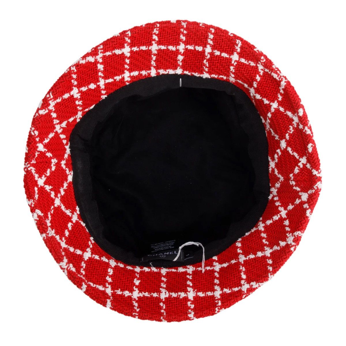 Chanel Chanel CC Tweed Bucket Hat Red/White Size L Size ONE SIZE - 2 Thumbnail