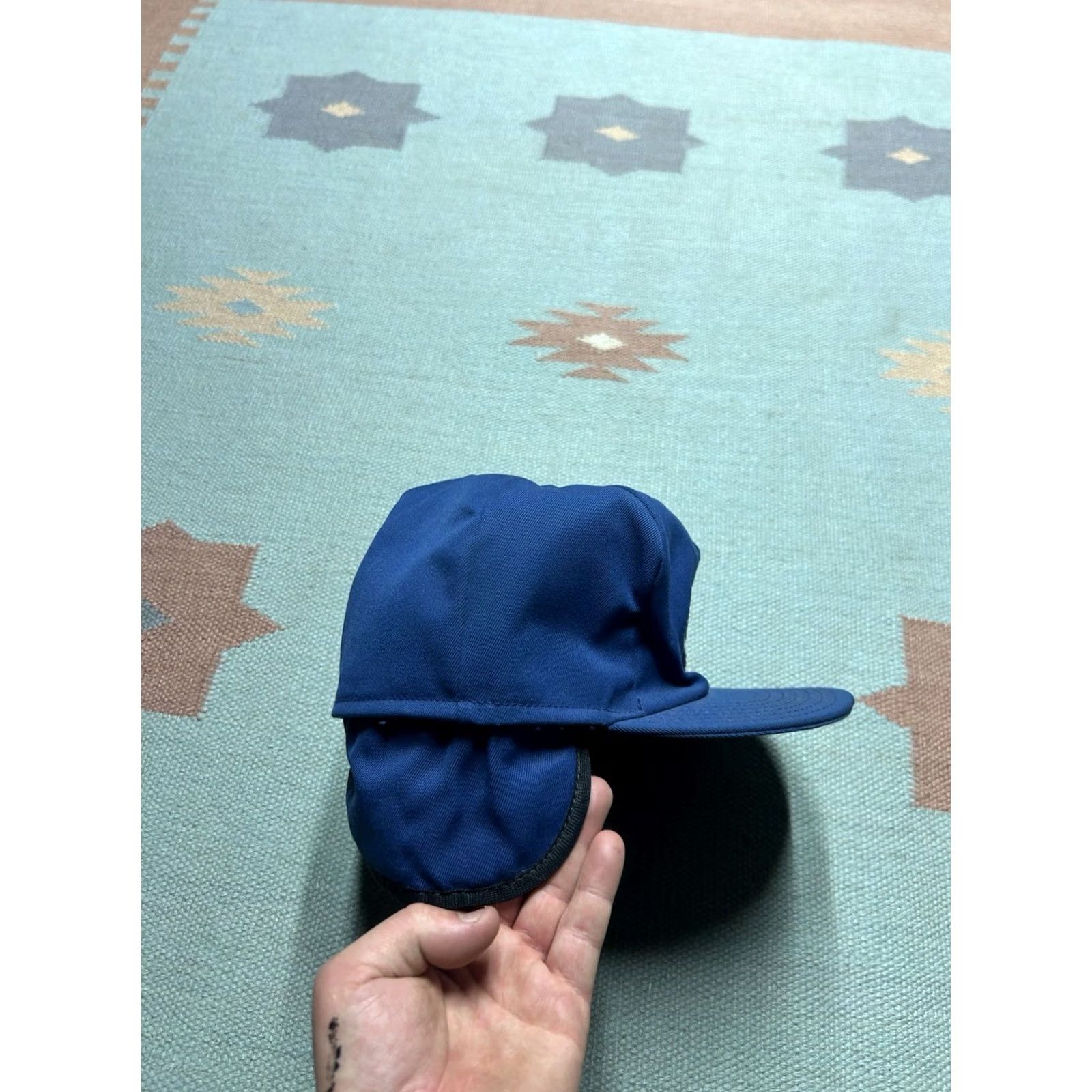 Vintage VINTAGE Unitog Trapper Hat Ear Flap Cap USA XL Men Blue Size ONE SIZE - 4 Thumbnail