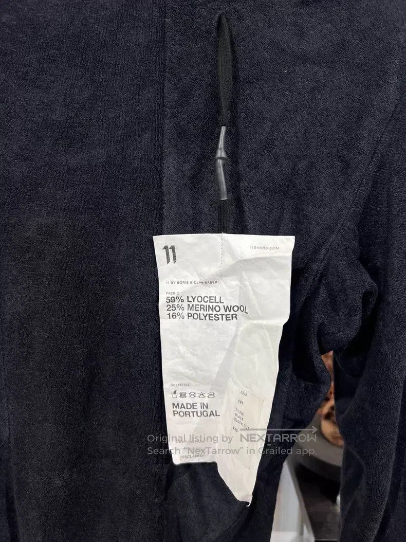 Boris Bidjan Saberi Boris Bidjan Saberi Long Sleeve Terry Hoodie| Size US XS / EU 42 / 0 - 4 Thumbnail