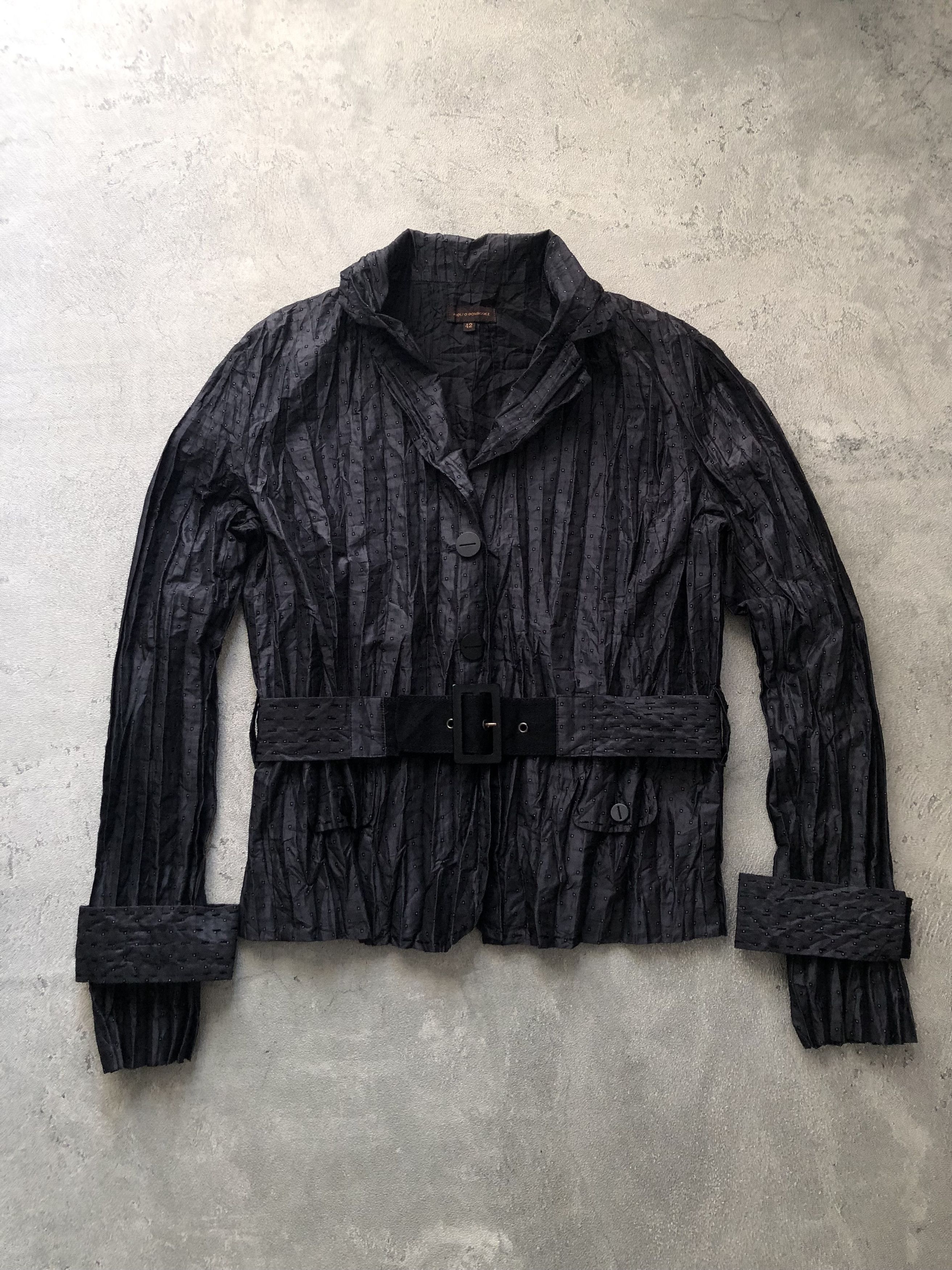 Adolfo Dominguez × Vintage Adolfo Dominguez Jacket Womens Small Black Button Size S / US 4 / IT 40 - 1 Thumbnail