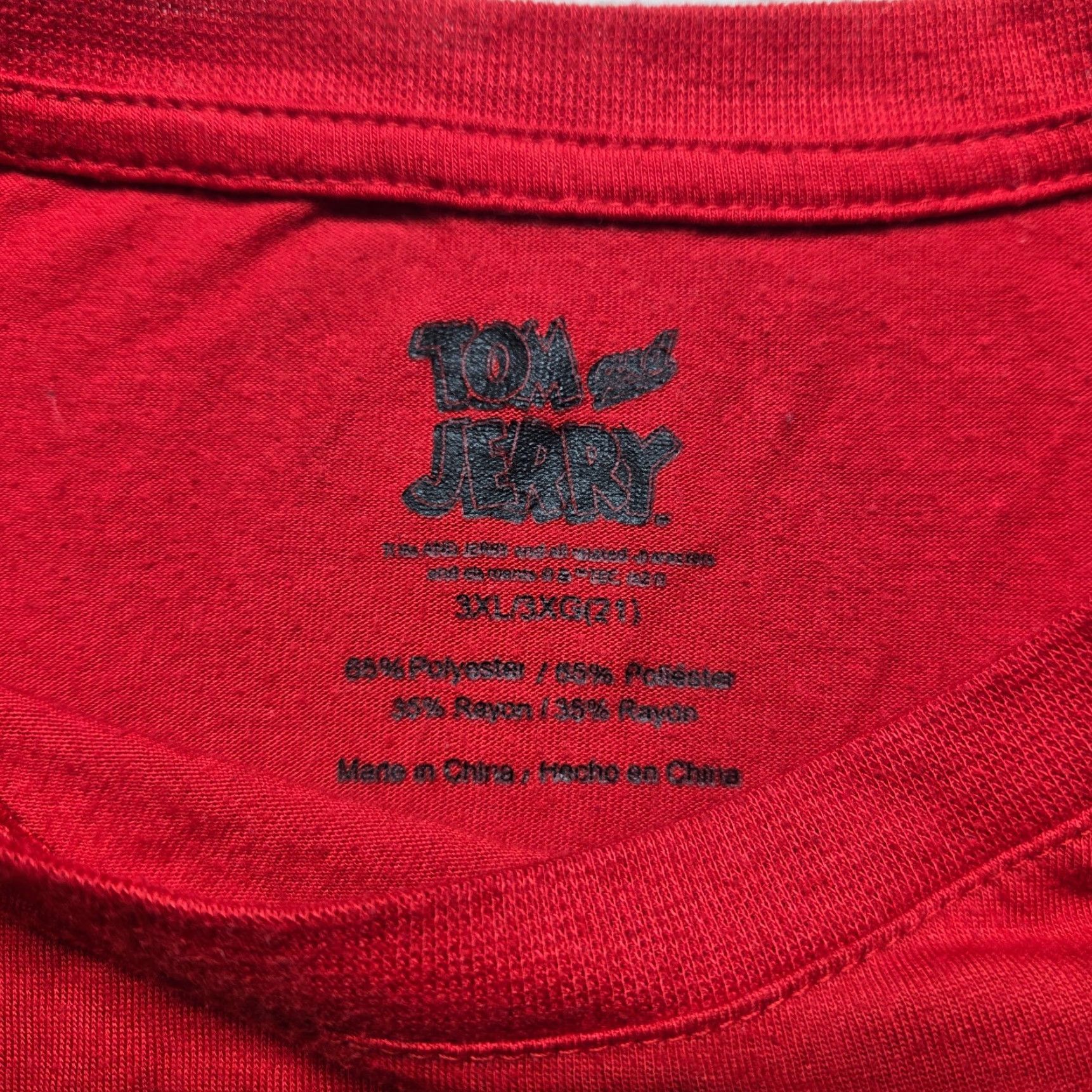 Vintage Warner Bros. Tom and Jerry Red T-Shirt Short Sleeve Adult Women's M Casual Cartoon Comics Size M / US 6-8 / IT 42-44 - 3 Thumbnail