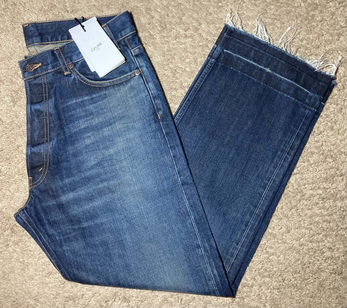 Celine New AW24 Celine Hedi Slimane Dark Wash Wesley 2024 Cut Kurt Size US 32 / EU 48 - 1 Thumbnail