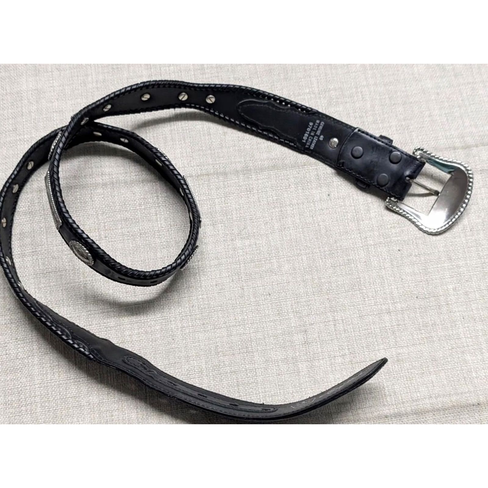 Vintage VINTAGE Larry Mahan Western Belt Size 40 - 3 Thumbnail