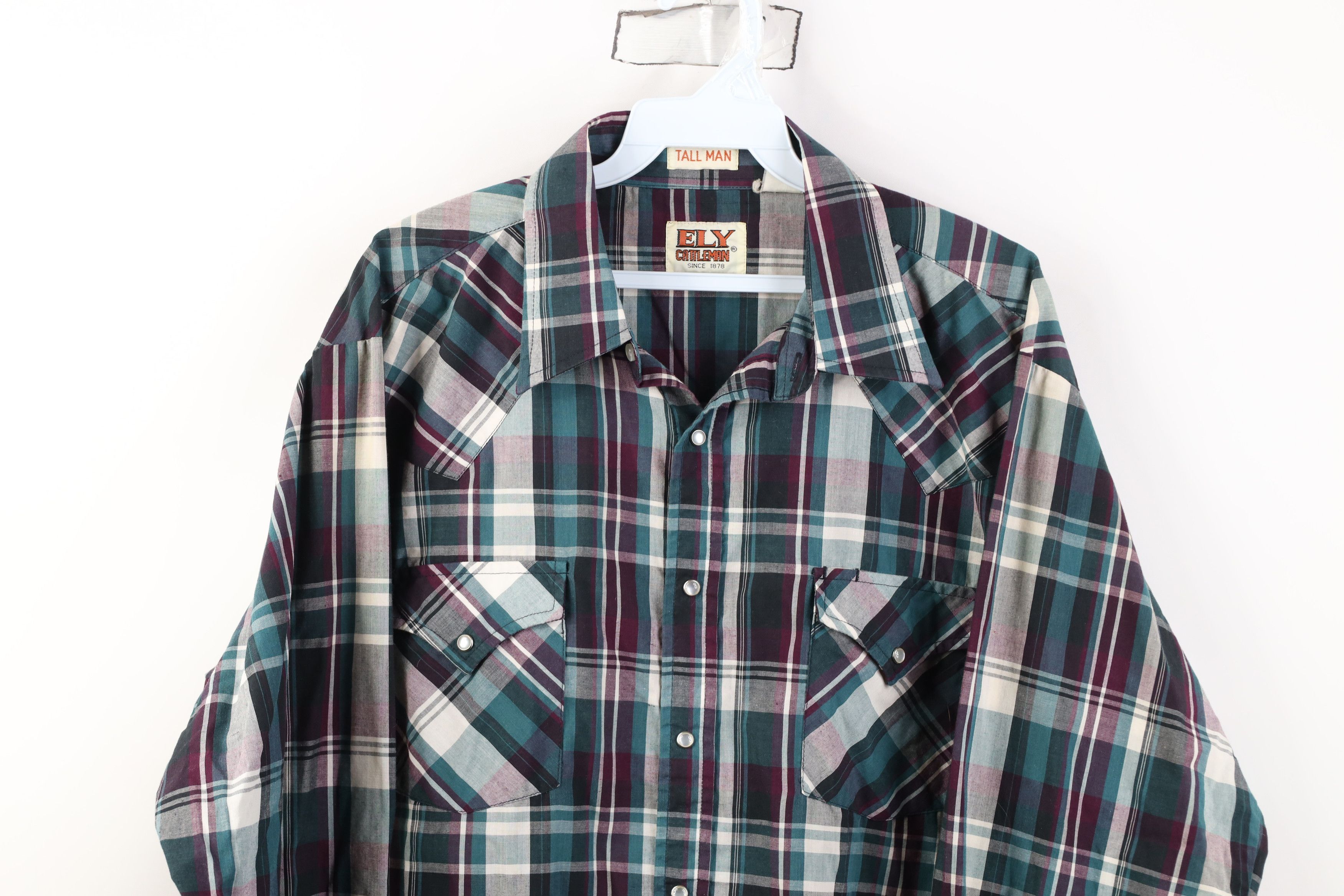 Vintage Vintage 70s Rockabilly Western Rodeo Snap Button Shirt Size US L / EU 52-54 / 3 - 2 Thumbnail