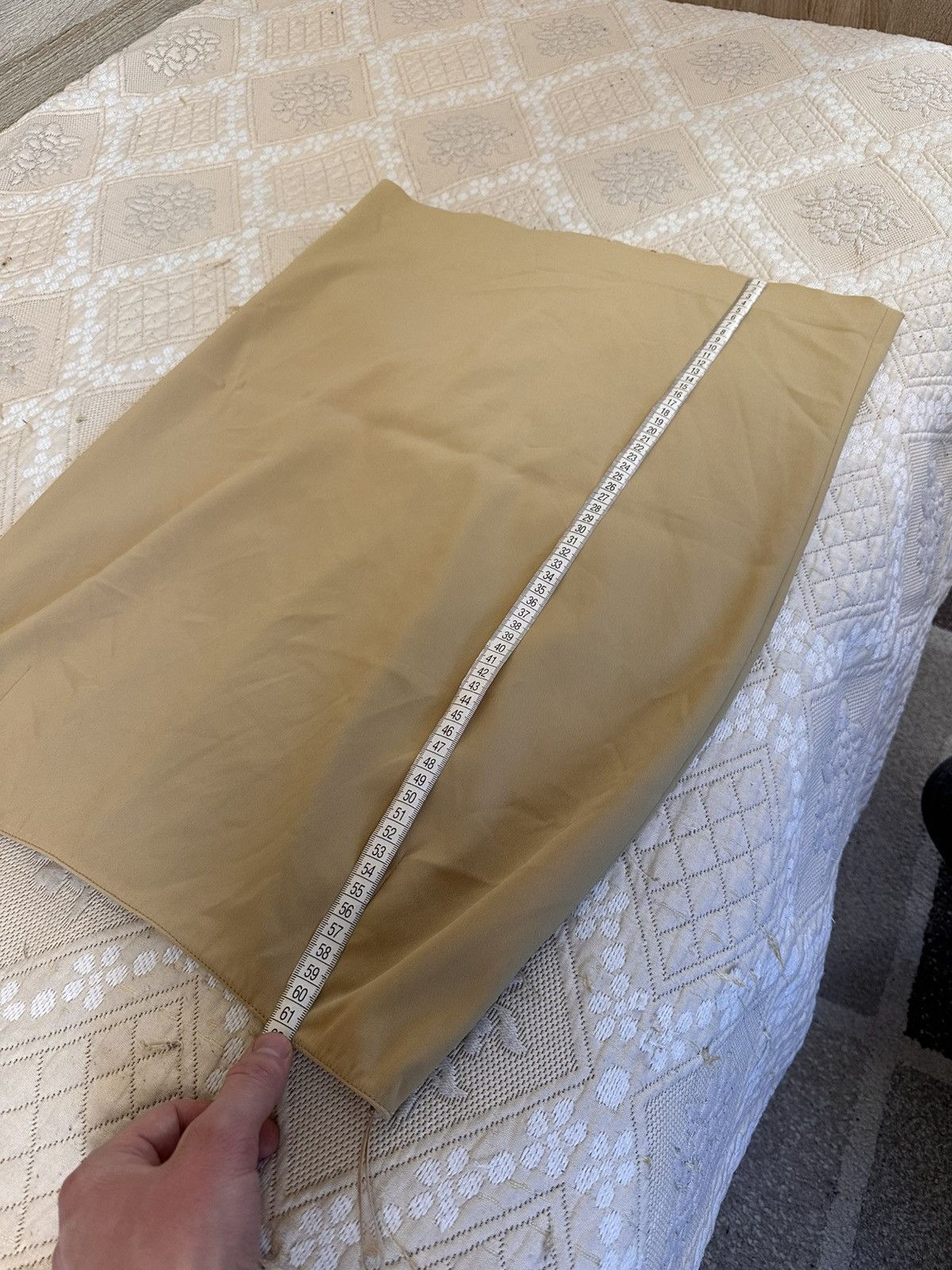 Prada 🔥 Prada Beige Pencil Skirt Knee Length Womens Italy Size 32" / US 10 / IT 46 - 11 Thumbnail