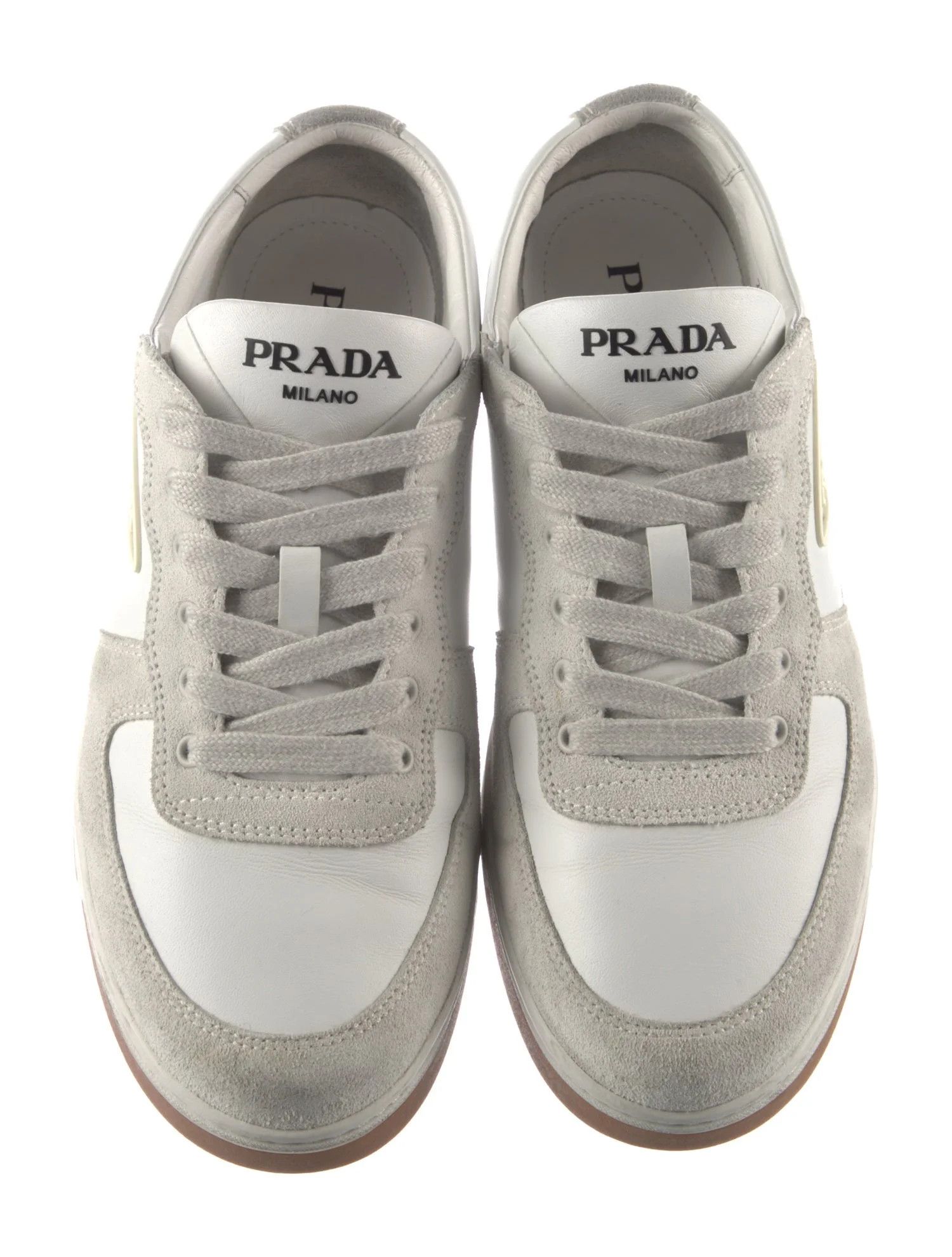 Prada o1la1rc1a0925 Low-Top Sneakers in Grey/White Size US 11.5 / EU 44-45 - 2 Thumbnail