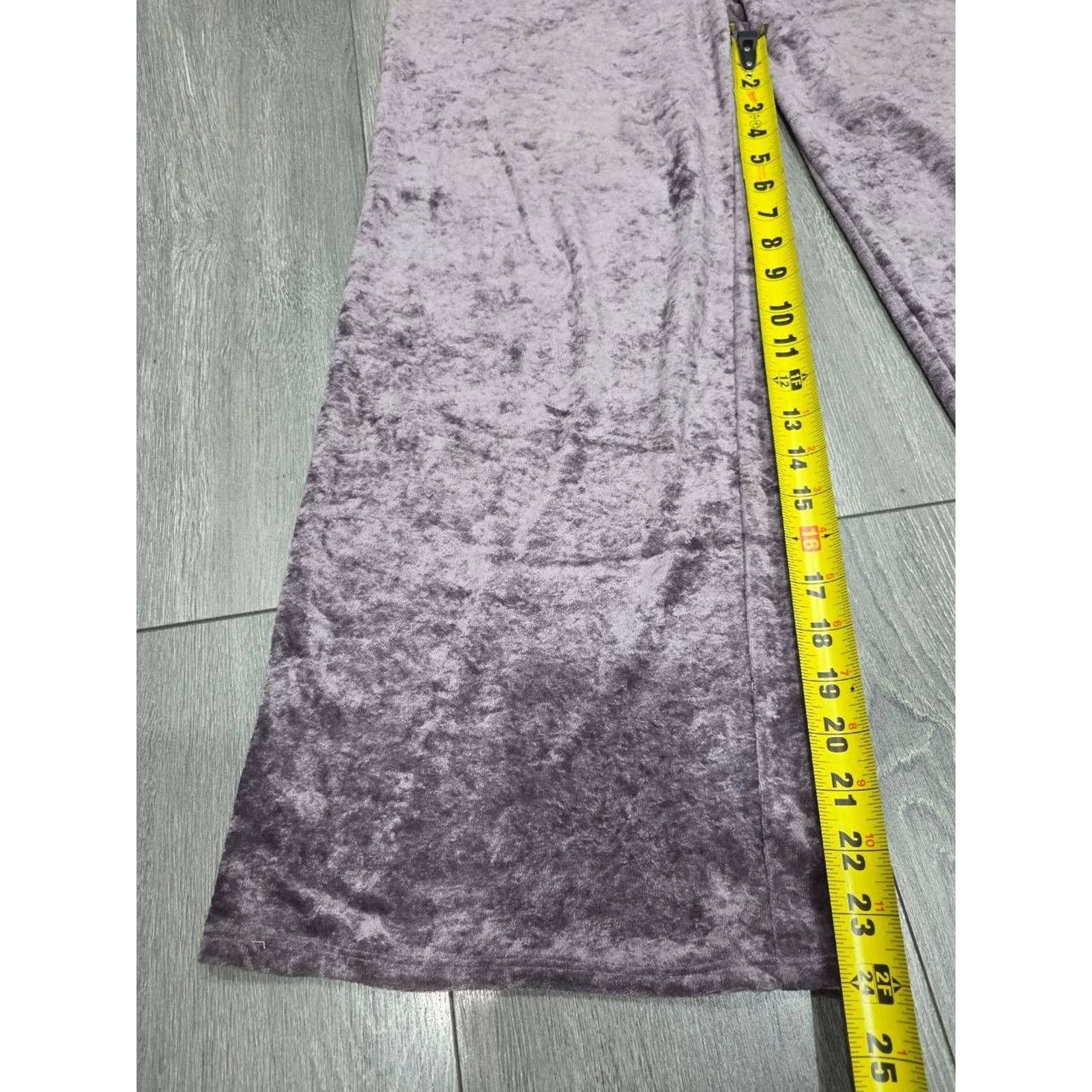 & Other Stories Out from under Velvet Y2K wide leg P Medium A003276 Size 28" / US 6 / IT 42 - 8 Thumbnail