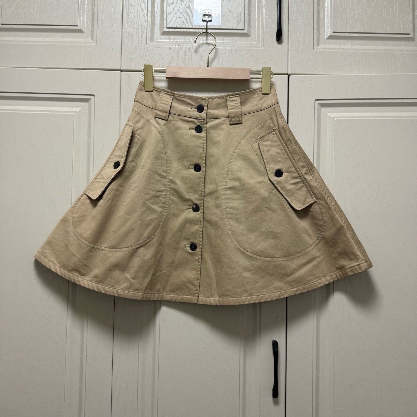 Dior Dior Khaki A-line Mini Skirt Size 36" / US 14 / IT 50 - 1 Thumbnail