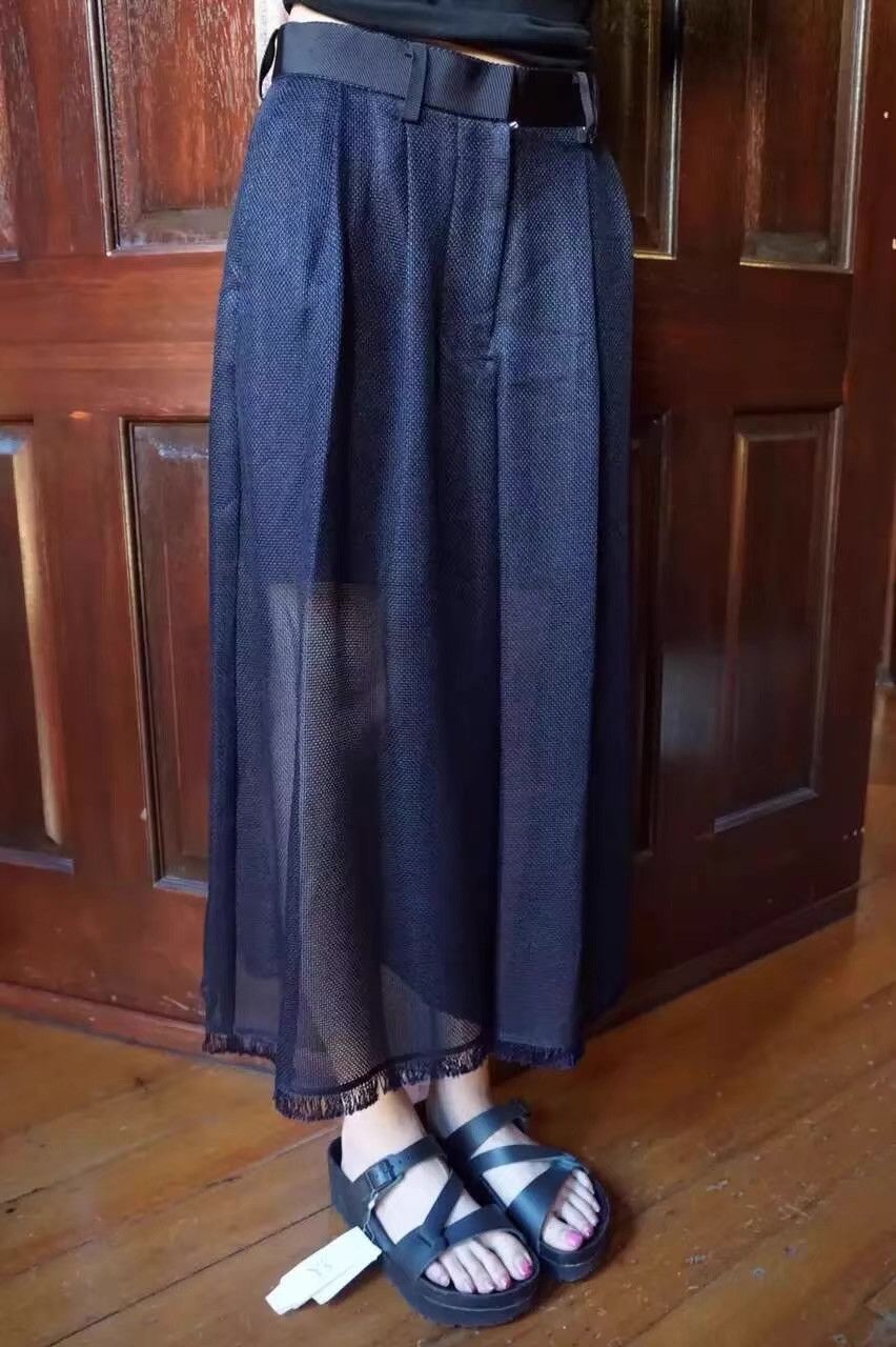 Sacai Sacai 16SS Women's Main Line Dark Blue Mesh Skort Ｑ25 Size 32" / US 10 / IT 46 - 7 Thumbnail