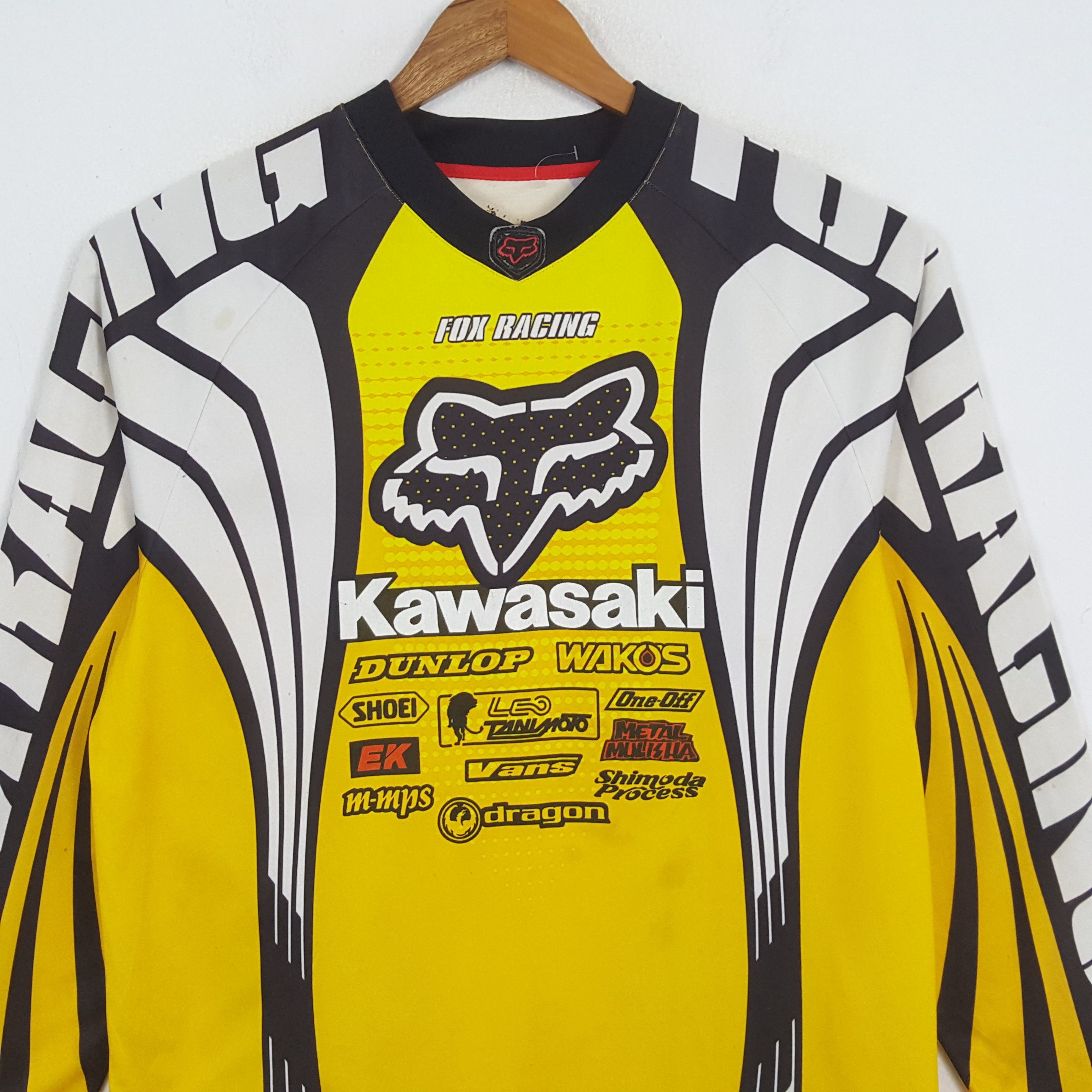 Fox Racing × Vintage Vintage FOX RACING KAWASAKI Japan Motorsports Jersey Tees Size US XL / EU 56 / 4 - 2 Thumbnail