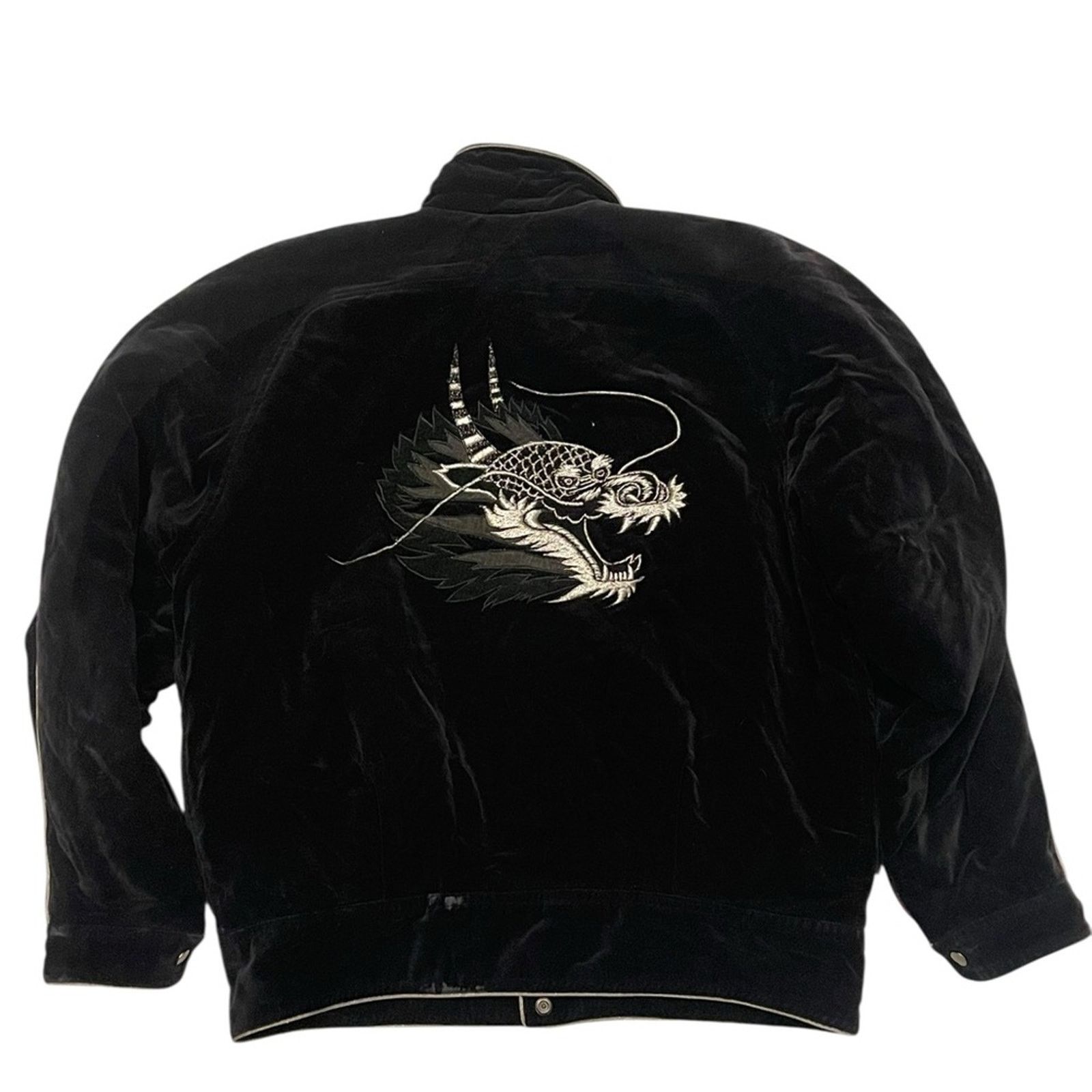 Kansai Yamamoto kansai international Sukajan Dragon Velvet Black jacket Size US L / EU 52-54 / 3 - 9 Thumbnail