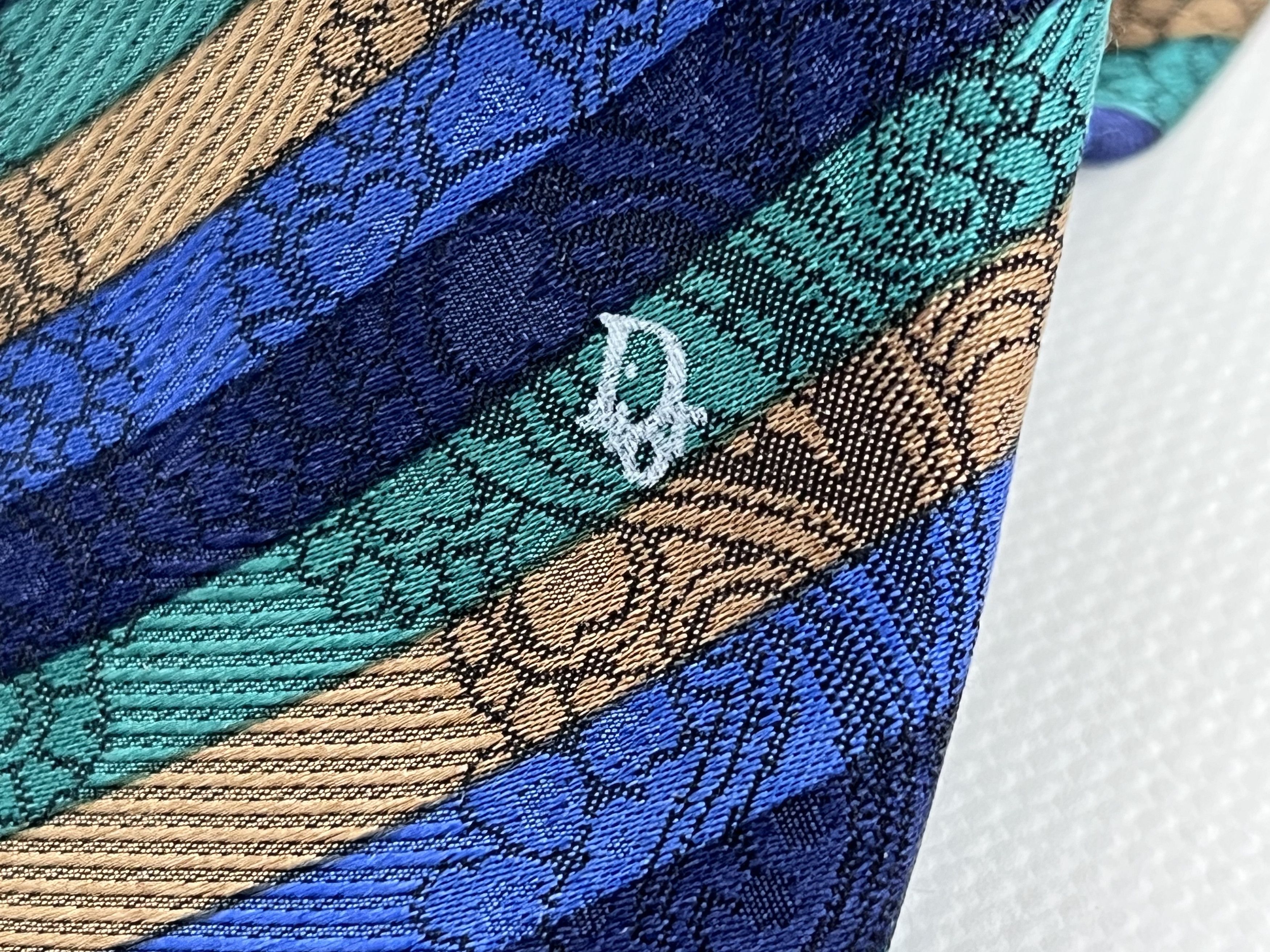 Christian Dior Monsieur VINTAGE CHRISTIAN DIOR MONSIEUR NECK TIE STRIPED MADE FRANCE Size ONE SIZE - 3 Thumbnail