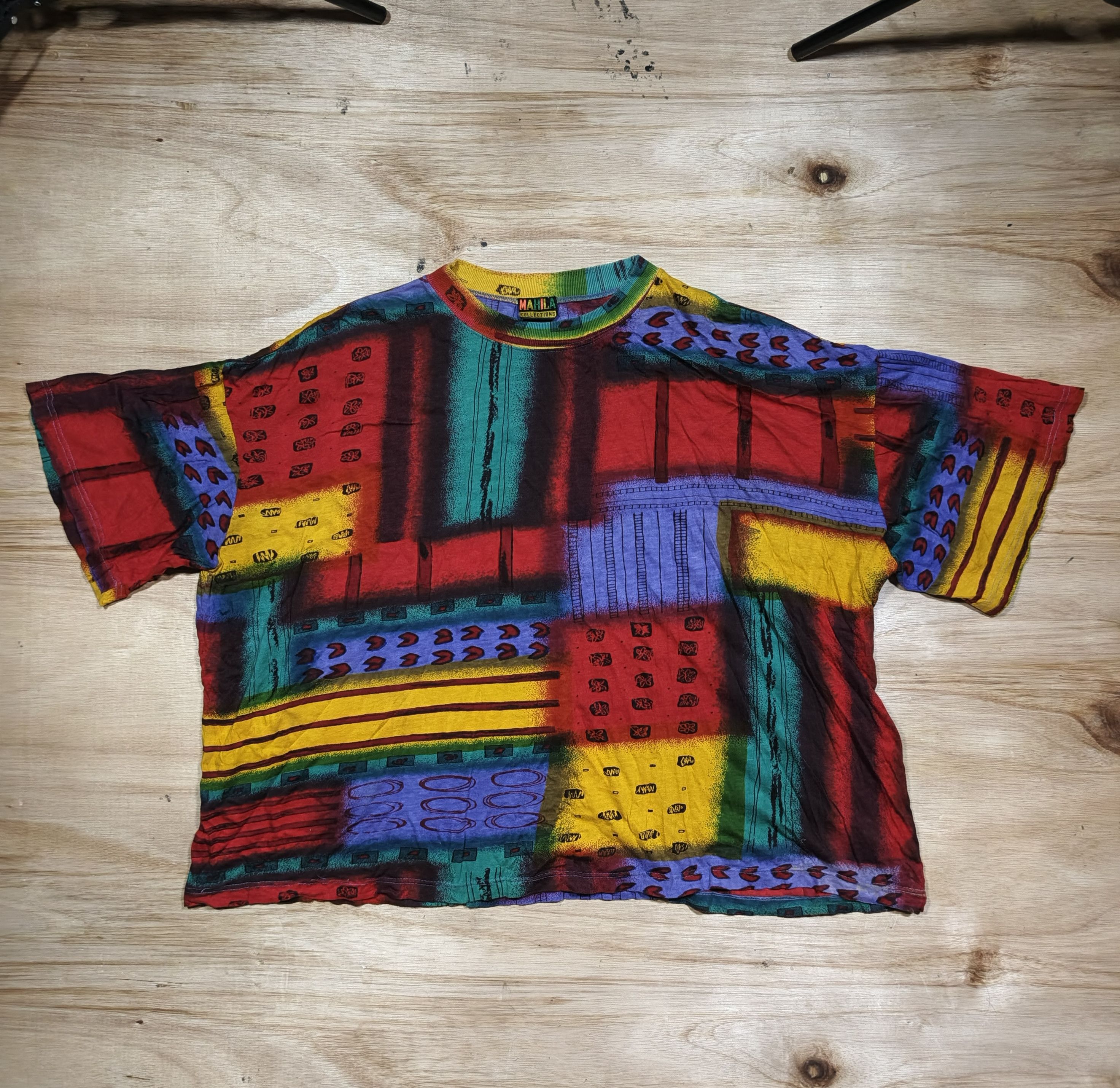 Vintage 90's MAHILA COLLECTIONS Abstract Pattern Aesthetic Size US XL / EU 56 / 4 - 1 Thumbnail