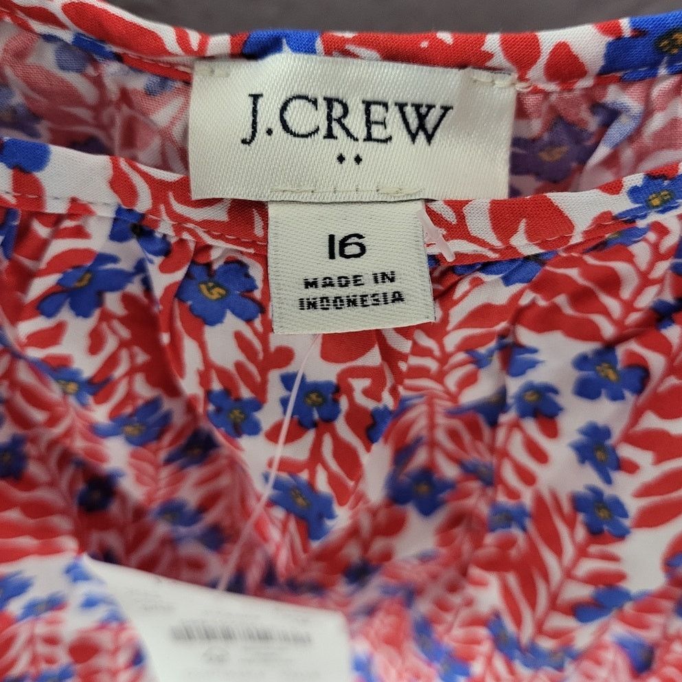 J.Crew J. Crew Ruffle Midi Dress -Curved Hem-Boho Red Sail Blue -16 Size XXL / US 16-18 / IT 52-54 - 4 Thumbnail