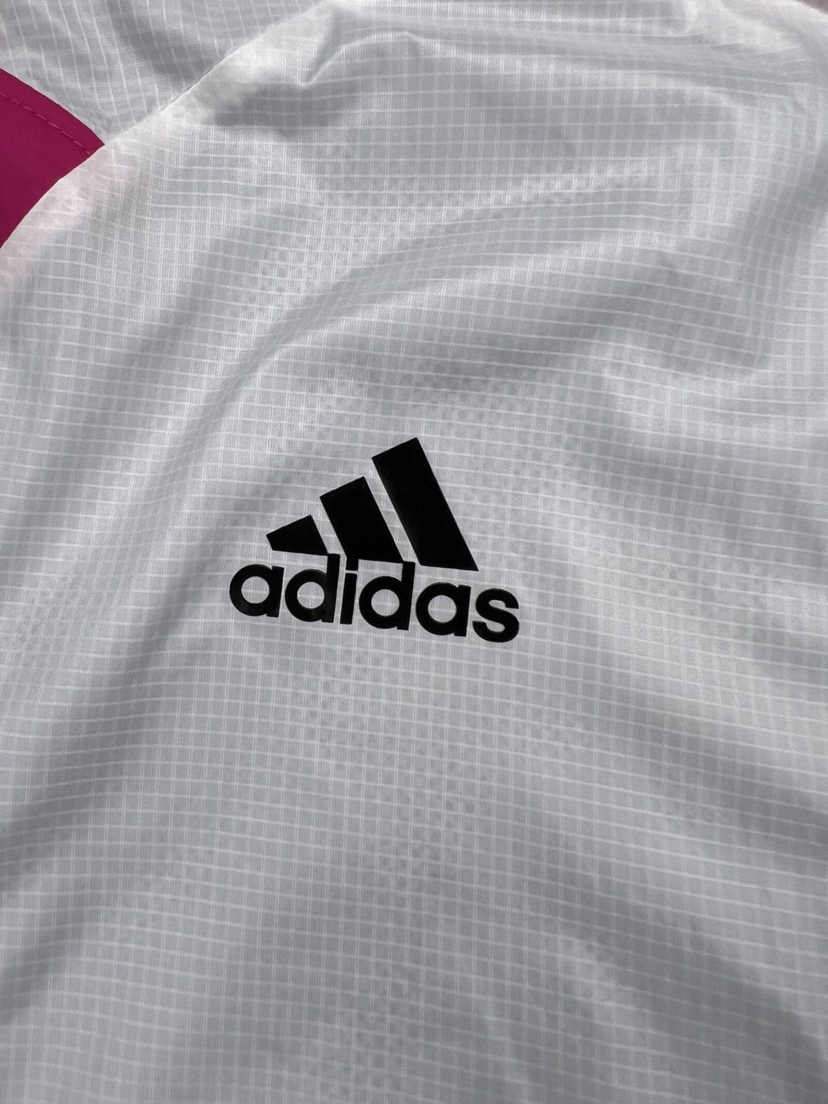 Adidas Rare Adidas Real Madrid Anthem Jacket White Pink Black M Size US M / EU 48-50 / 2 - 5 Thumbnail