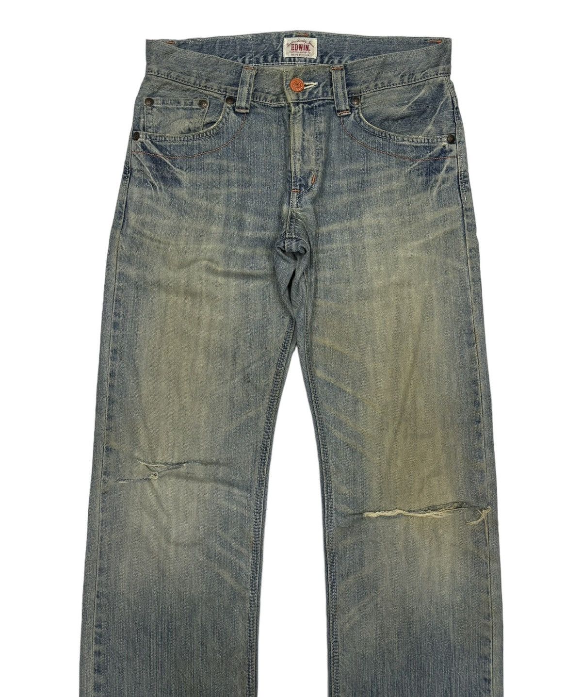 Kapital 🔥Edwin Xvs Rusty Distressed Denim Jeans Size US 33 - 5 Thumbnail