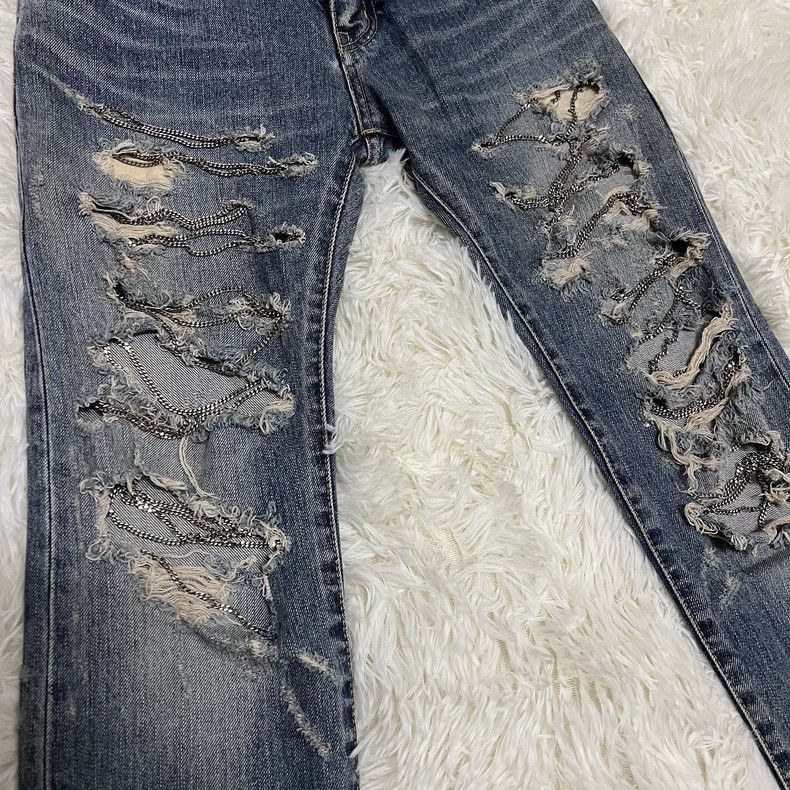 Saint Laurent Paris Saint Laurent Paris 13aw Damaged Jeans-2506 Size US 27 - 2 Thumbnail