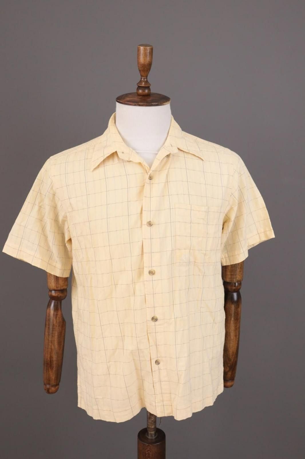 Guy Laroche Vintage Guy Laroche Paris Beige Check Shirt Size 4 Size US M / EU 48-50 / 2 - 1 Thumbnail