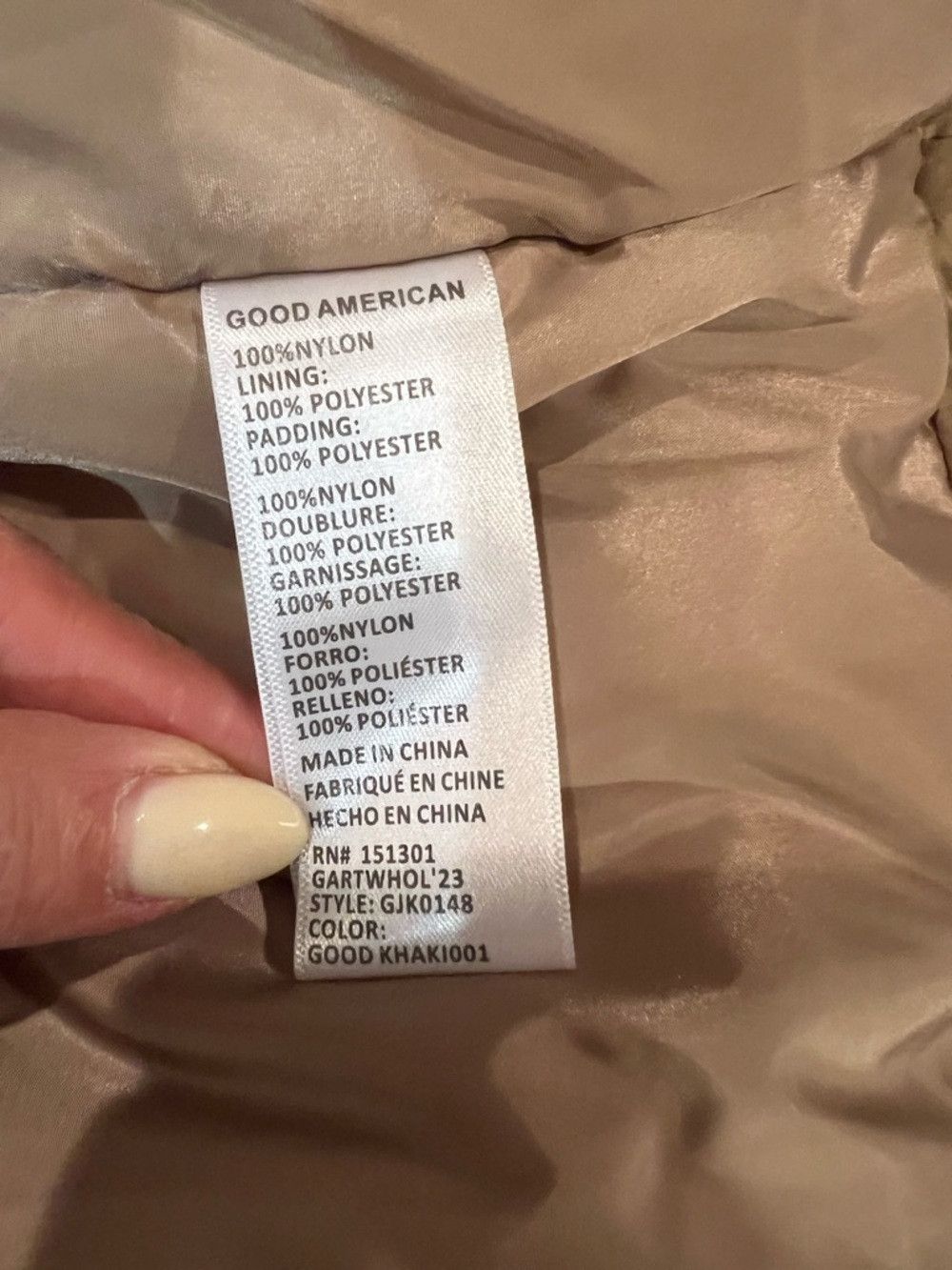 Good American Good American Puffer Trench Coat Khaki XXS/XS NWT Belted Li Size XS / US 0-2 / IT 36-38 - 7 Thumbnail