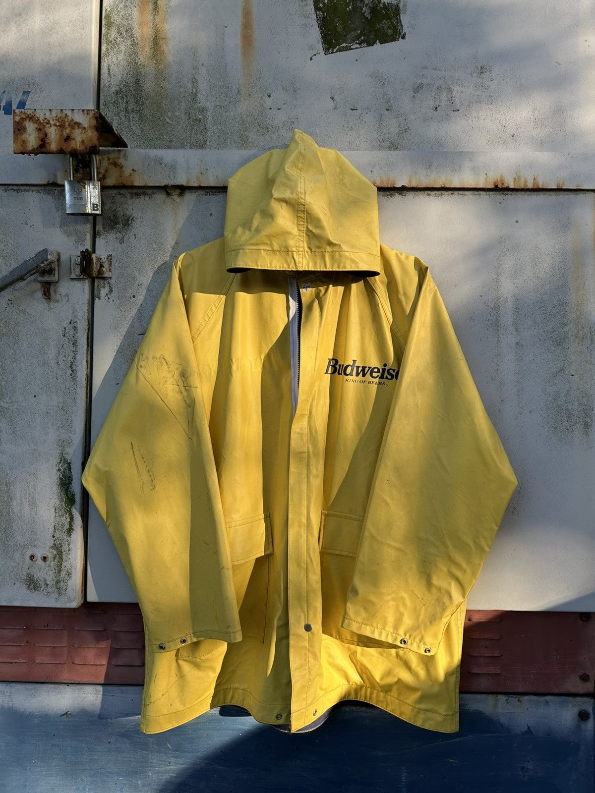 Budweiser 👹Vintage Budweiser Reversible Waterproof Long Rain Jacket Size US L / EU 52-54 / 3 - 4 Thumbnail