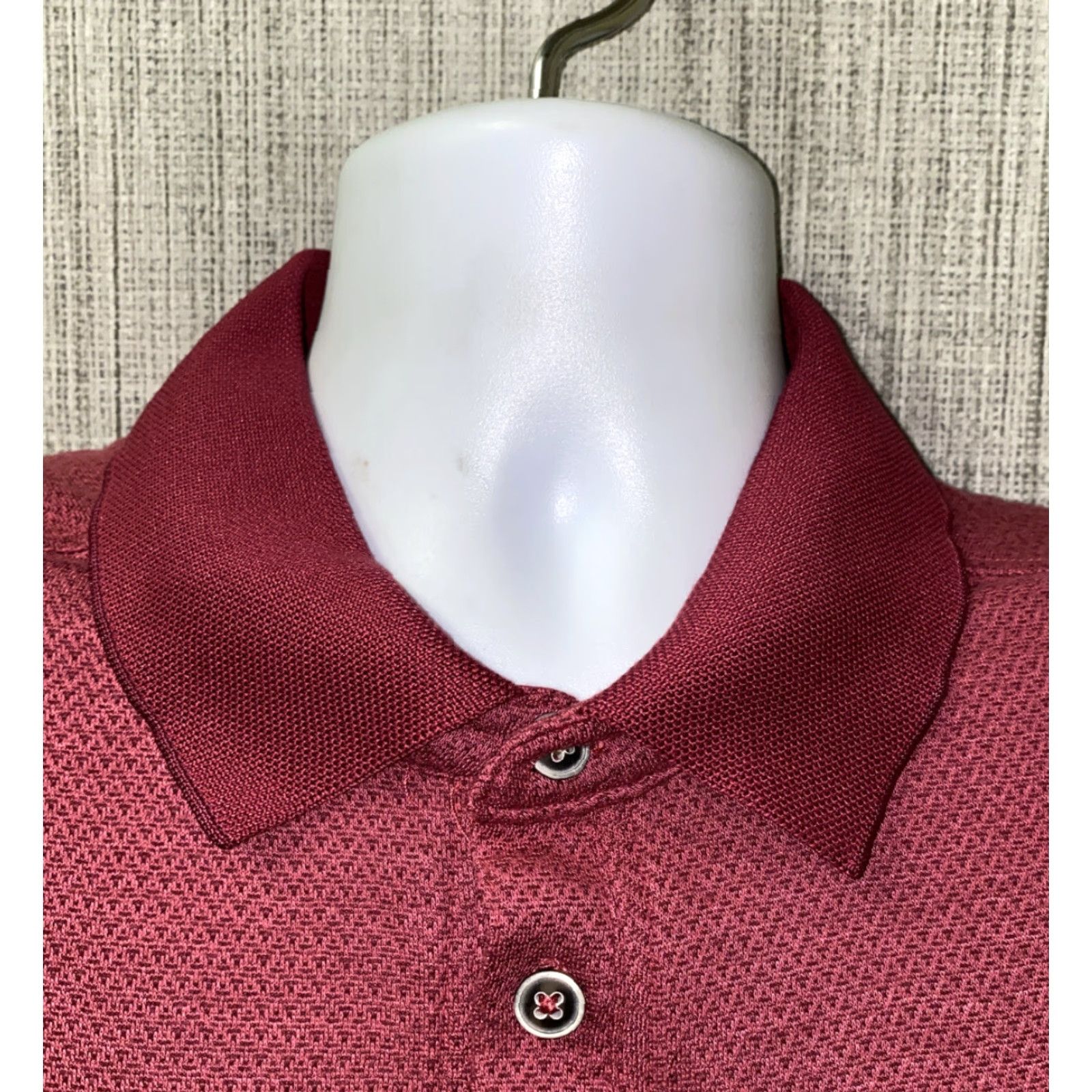 Nat Nast Nat Nast Mens Red Short Sleeve Golf Polo Shirt XL Rayon/Polyester Size Size US XL / EU 56 / 4 - 3 Thumbnail