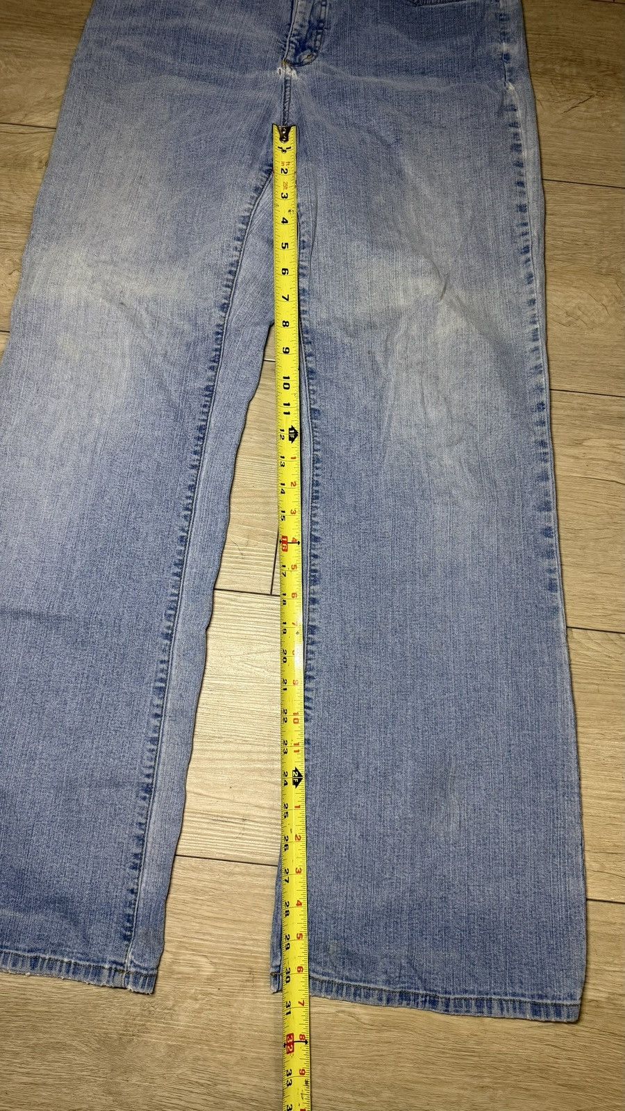 Other Y2K 2000s Tummy Tuck Jeans NYDJ Light Wash Flared Jeans Size 32" / US 10 / IT 46 - 6 Thumbnail