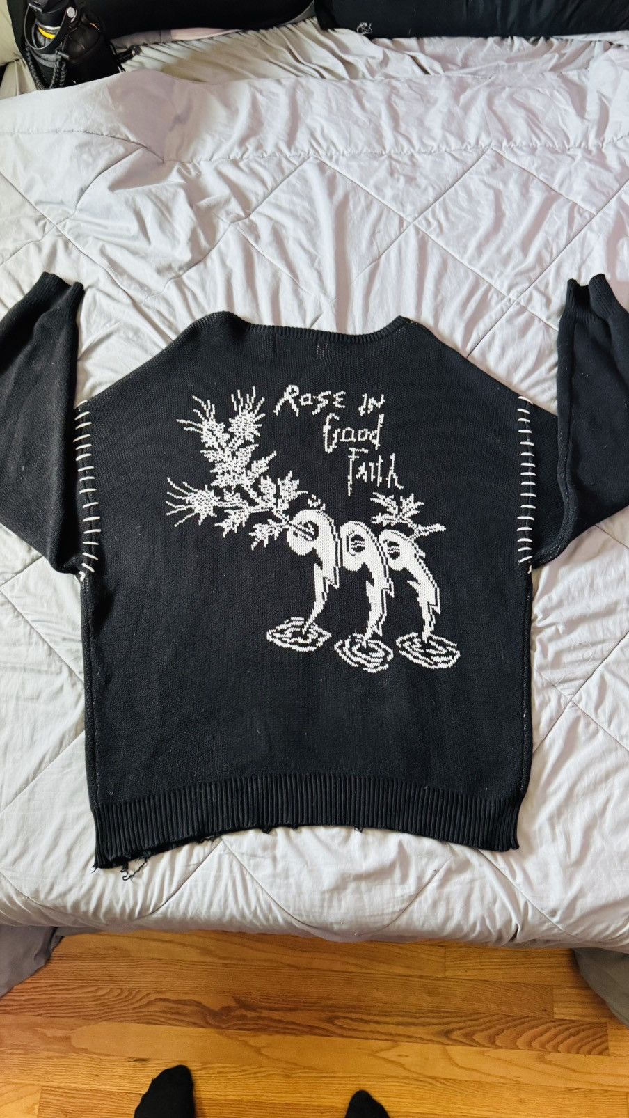 ROSE IN GOOD FAITH x JUICE WRLD 5 GAUGE KNIT SWEATER