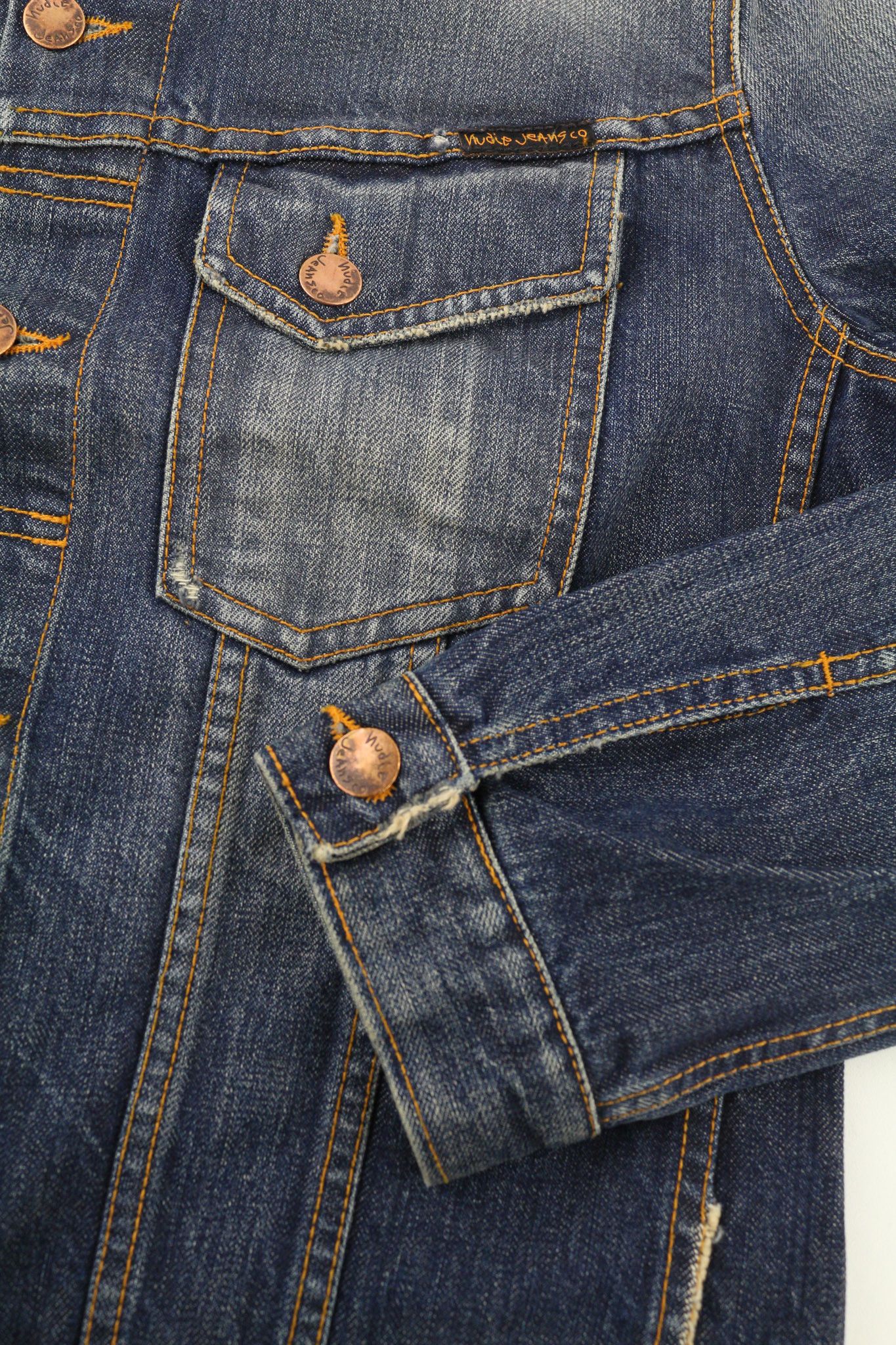 Nudie Jeans TERRY ORG. CONTRAST S Blue Denim Jacket 80402 Size US S / EU 44-46 / 1 - 5 Thumbnail