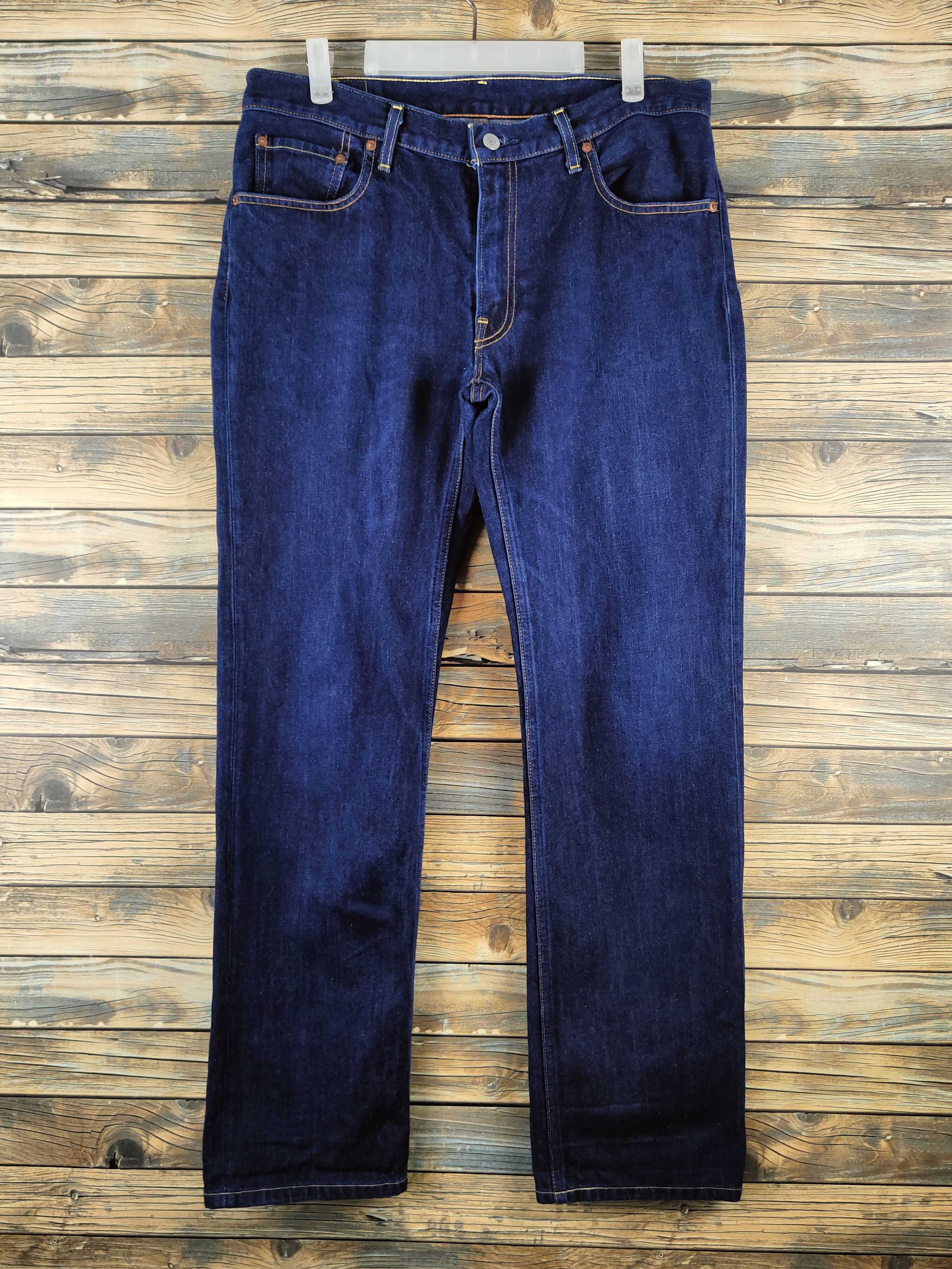 Levi's 502 Levi's Dark Blue selvage denim Jeans #S2888 Size US 34 / EU 50 - 1 Thumbnail