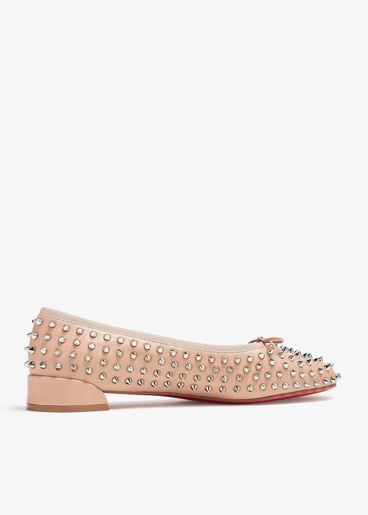 Christian Louboutin o1bcso1str0825 Sweet Jane Spikes in Beige Size US 9 / IT 39 - 2 Thumbnail