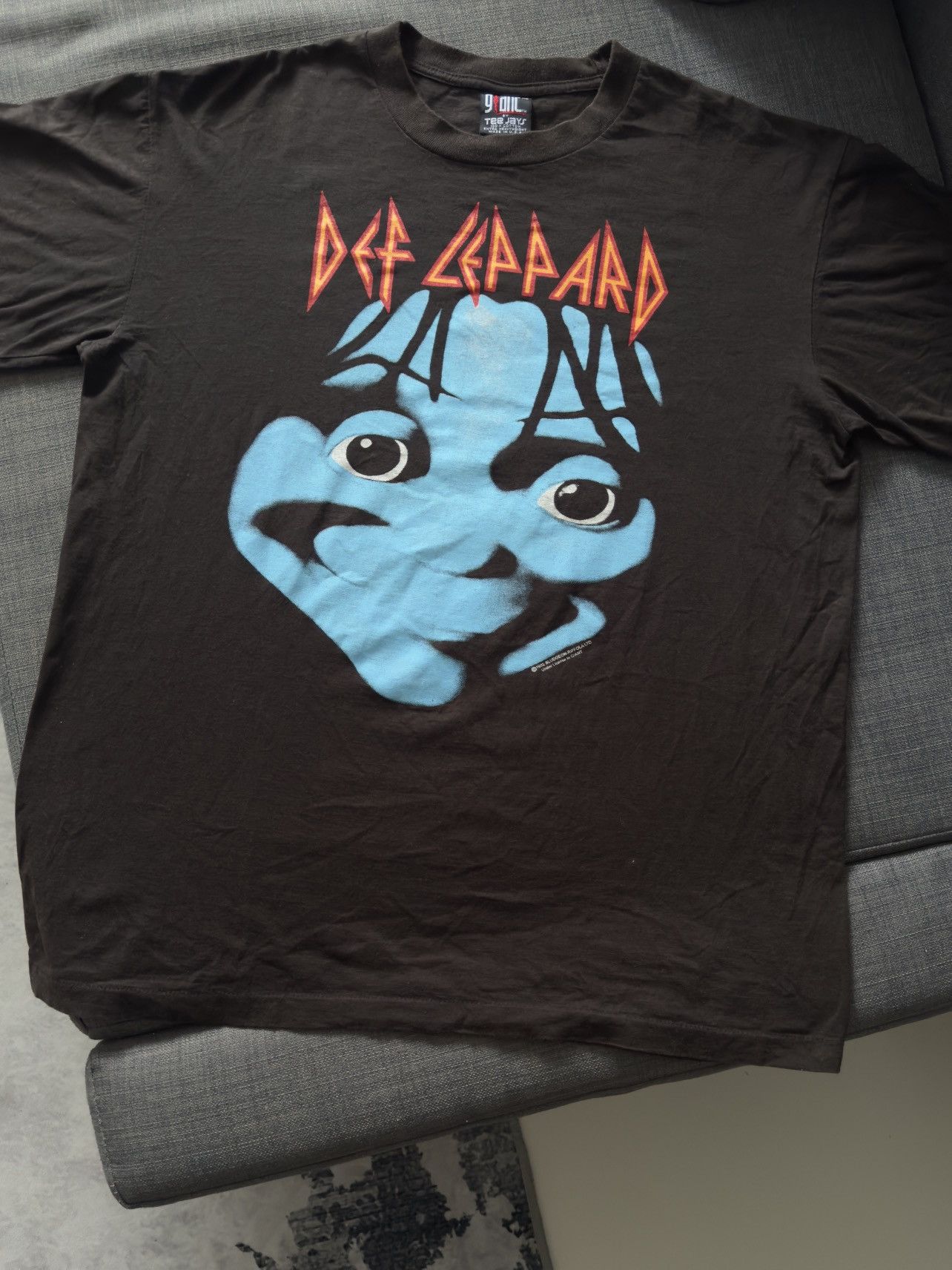 Band Tees × Def Leppard × Vintage Vintage Def Leppard Big Face Size US XL / EU 56 / 4 - 1 Thumbnail
