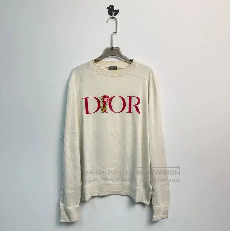 Dior Dior White Cotton Men's Sweatshirt . Size US L / EU 52-54 / 3 - 1 Thumbnail