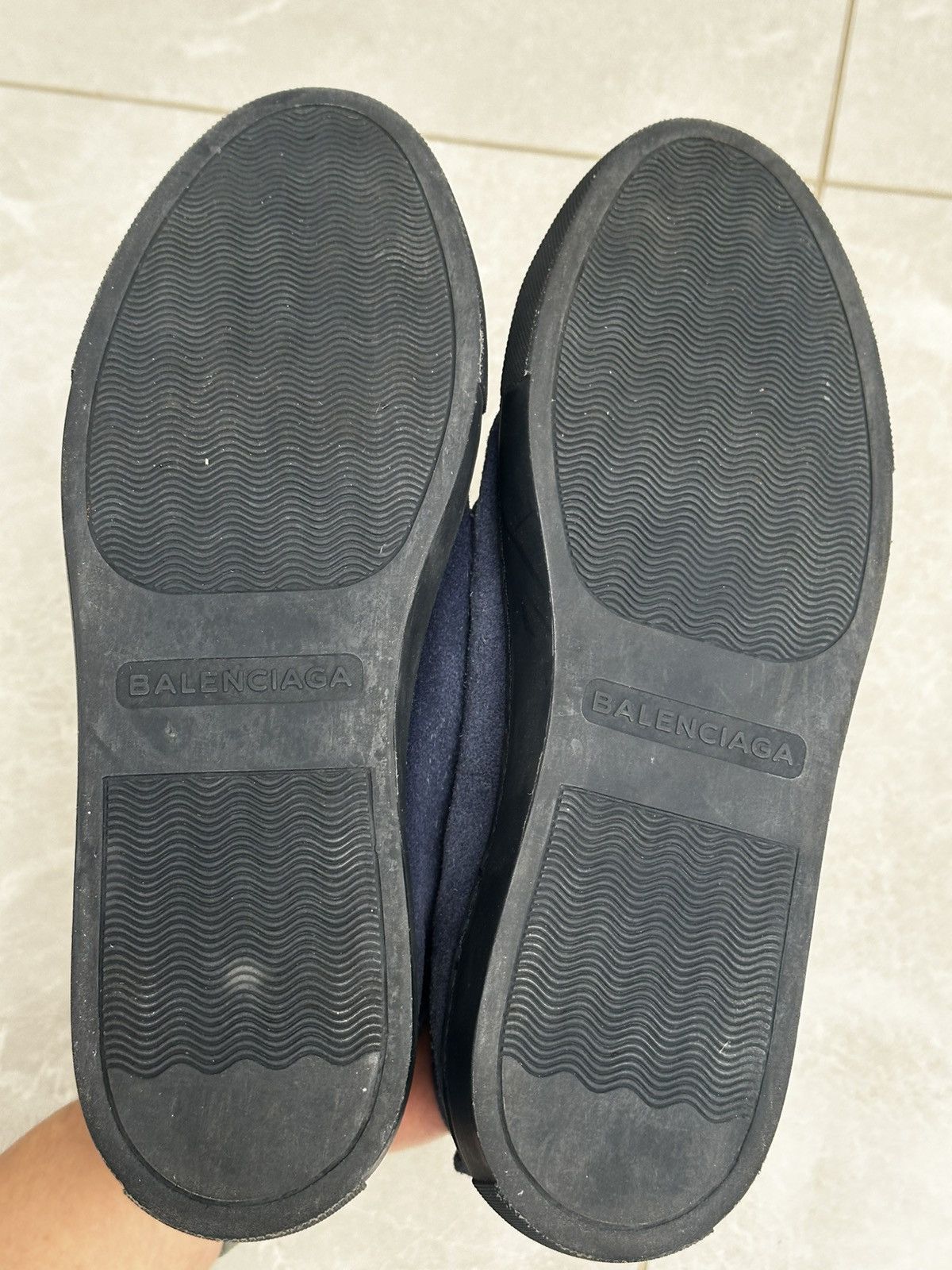 Balenciaga Balenciaga Arena High Dark Blue / Navy Suede Leather 40 EU Size US 8.5 / EU 41-42 - 8 Thumbnail