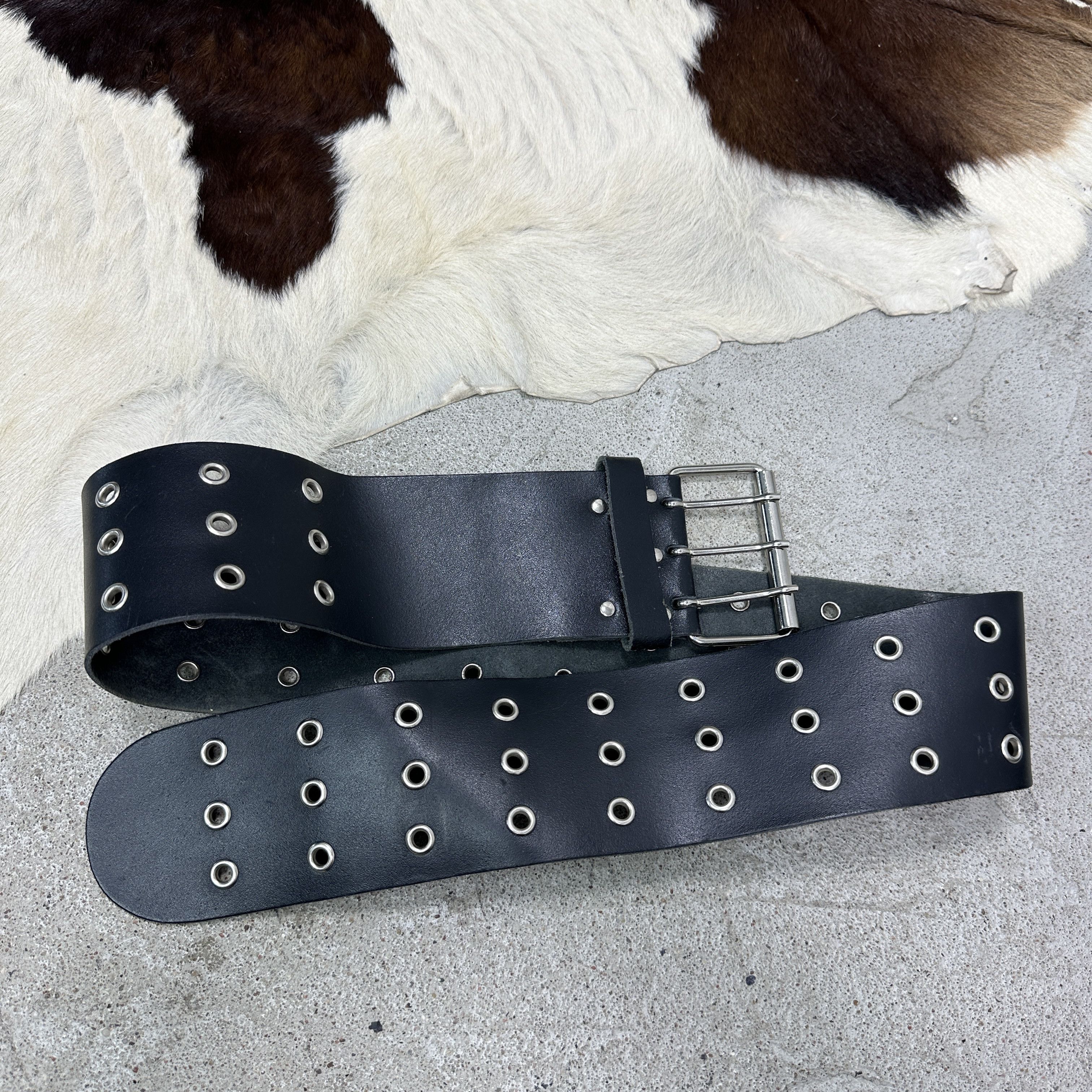 Vintage Vintage Avant Garde Opium Wide Leather Belt Y2K Size ONE SIZE - 3 Thumbnail