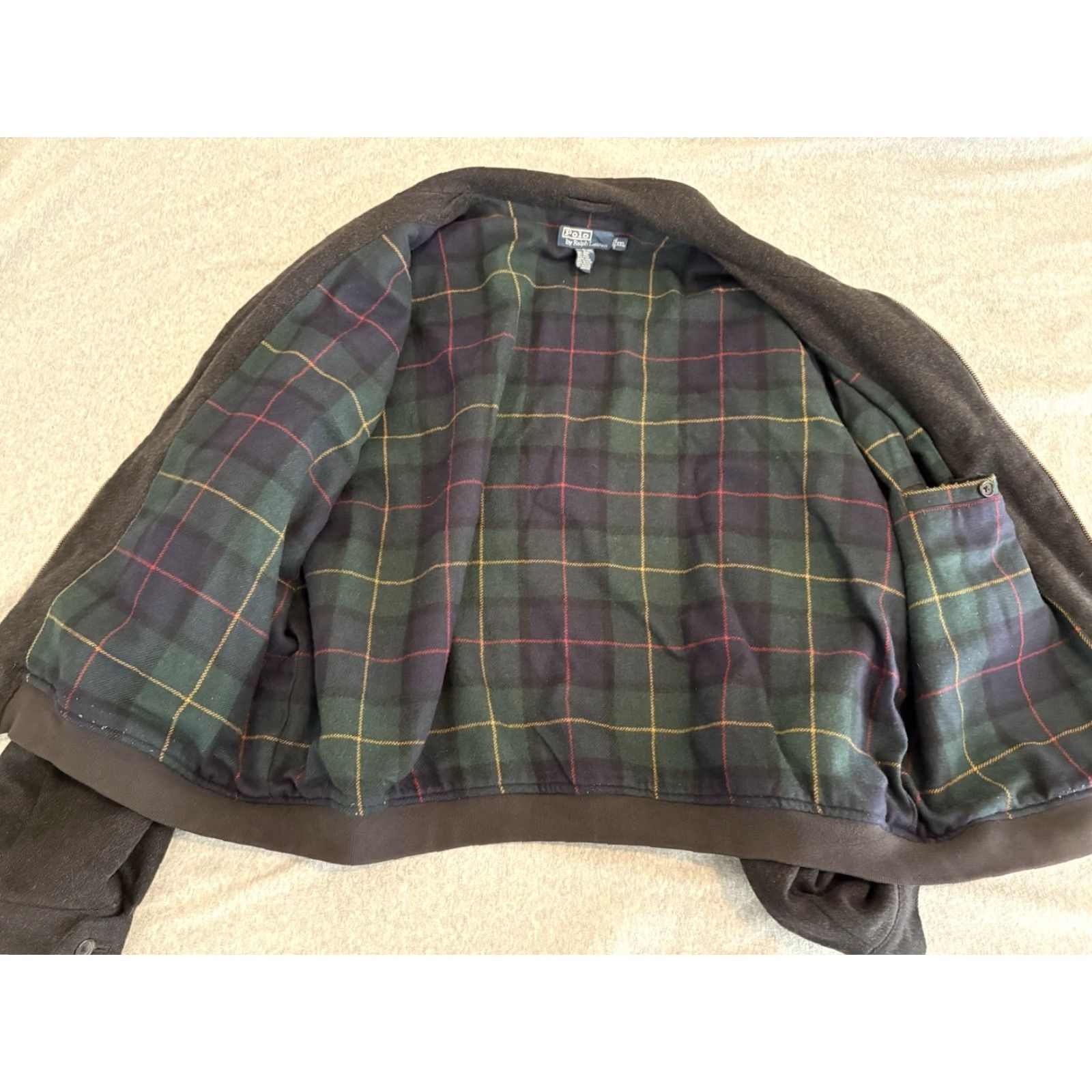 Polo Ralph Lauren VINTAGE Polo Ralph Lauren Wool Bomber Jacket Coat Gray Full Zip Pony Men XXL 2XL Size US XXL / EU 58 / 5 - 2 Thumbnail